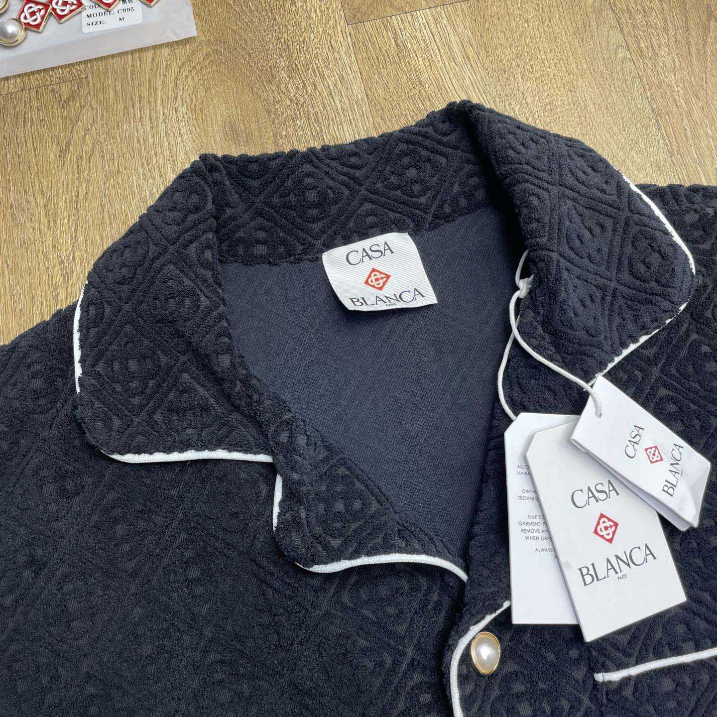 Casablanca Monogram Jacquard Towelling Short Sleeve Shirt   c1028 - DopestKickz