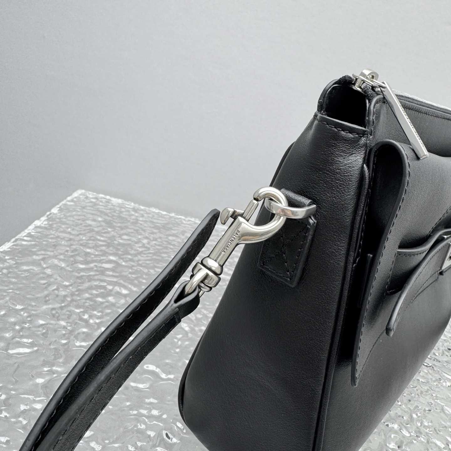 Balenciaga Bel Air Zipped Messenger Bag Small In Black - DopestKickz