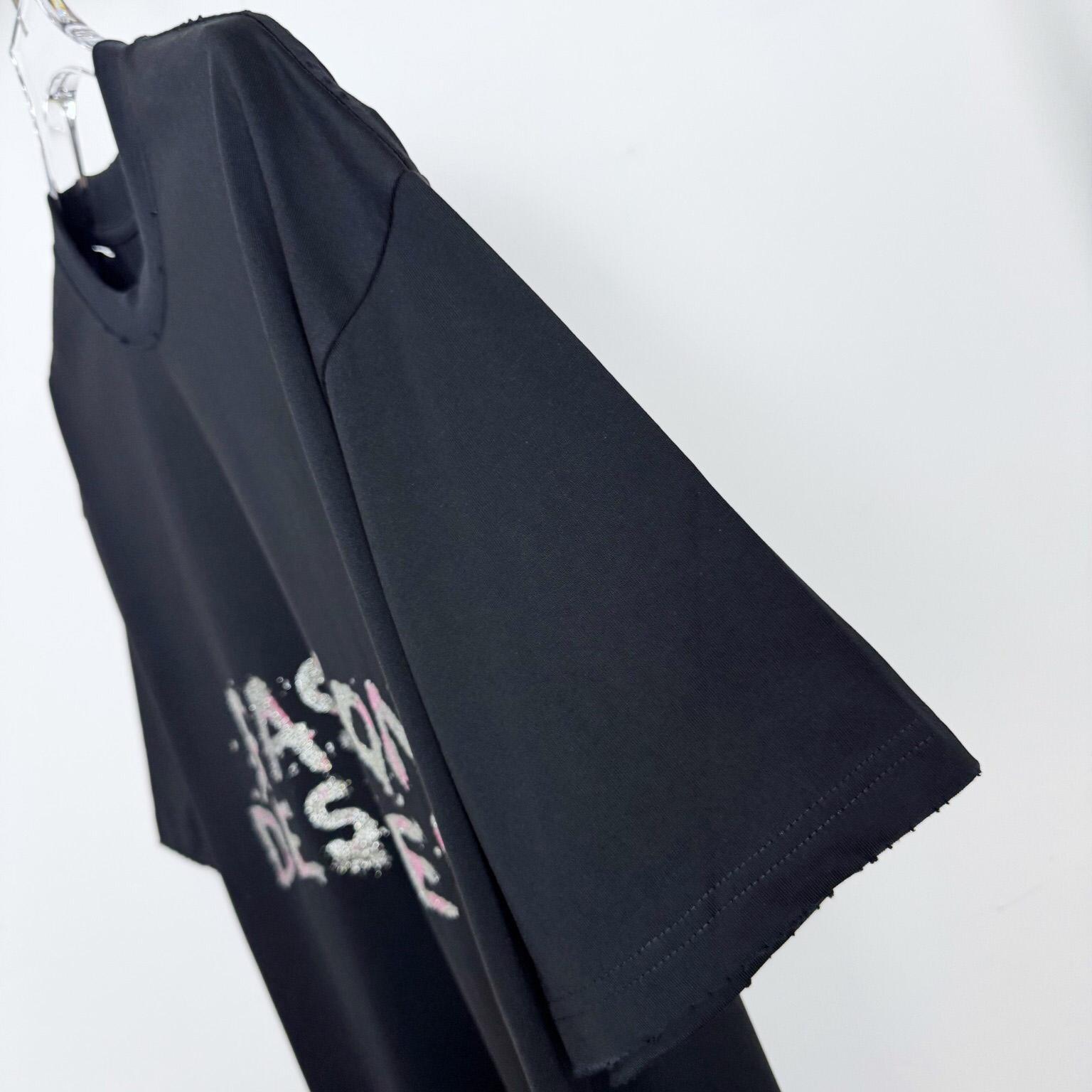 Balenciaga Fashion Designer Oversized T-Shirt In Faded Black Dry Jersey - DopestKickz