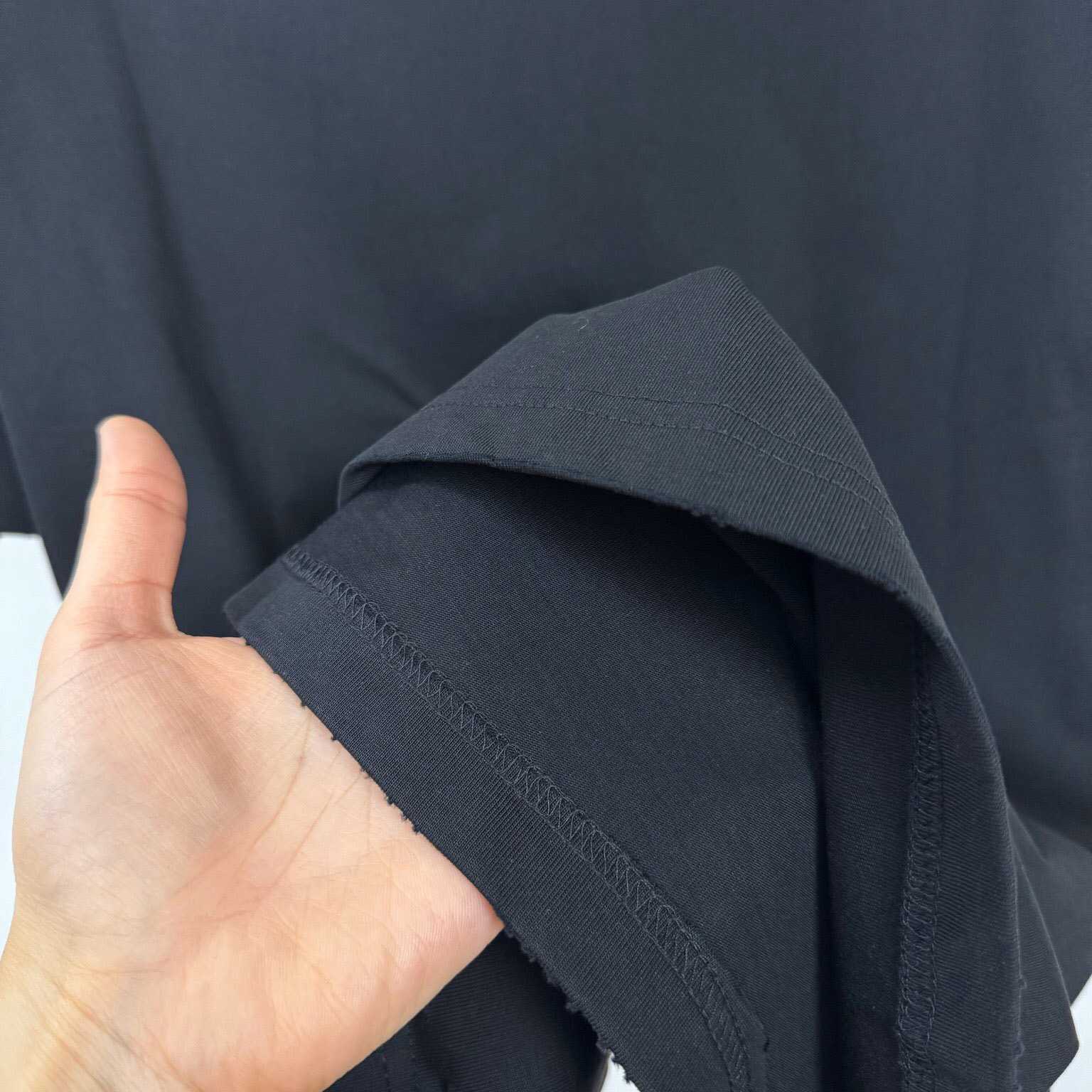 Balenciaga Fashion Designer Oversized T-Shirt In Faded Black Dry Jersey - DopestKickz