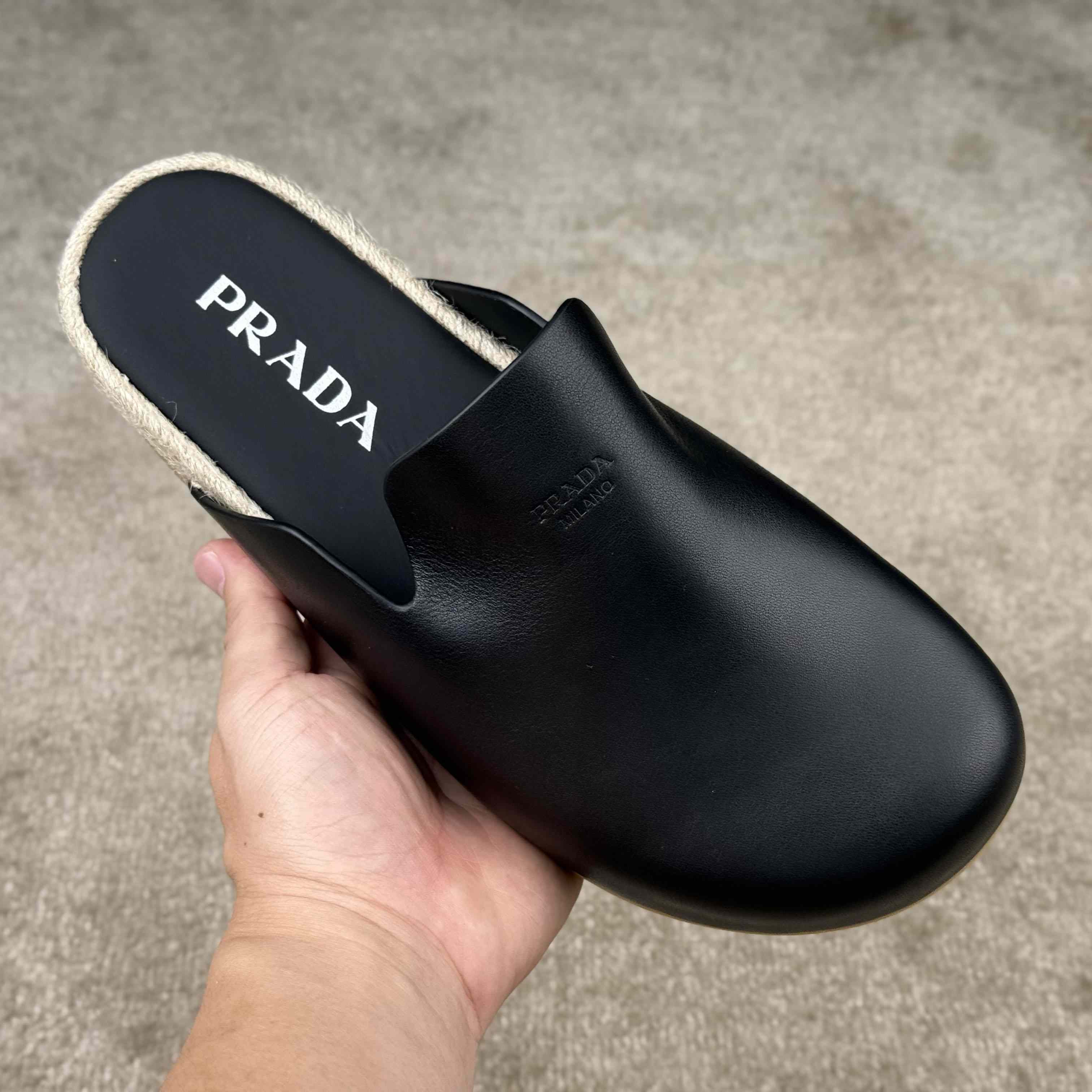 Prada Leather Mules - DopestKickz