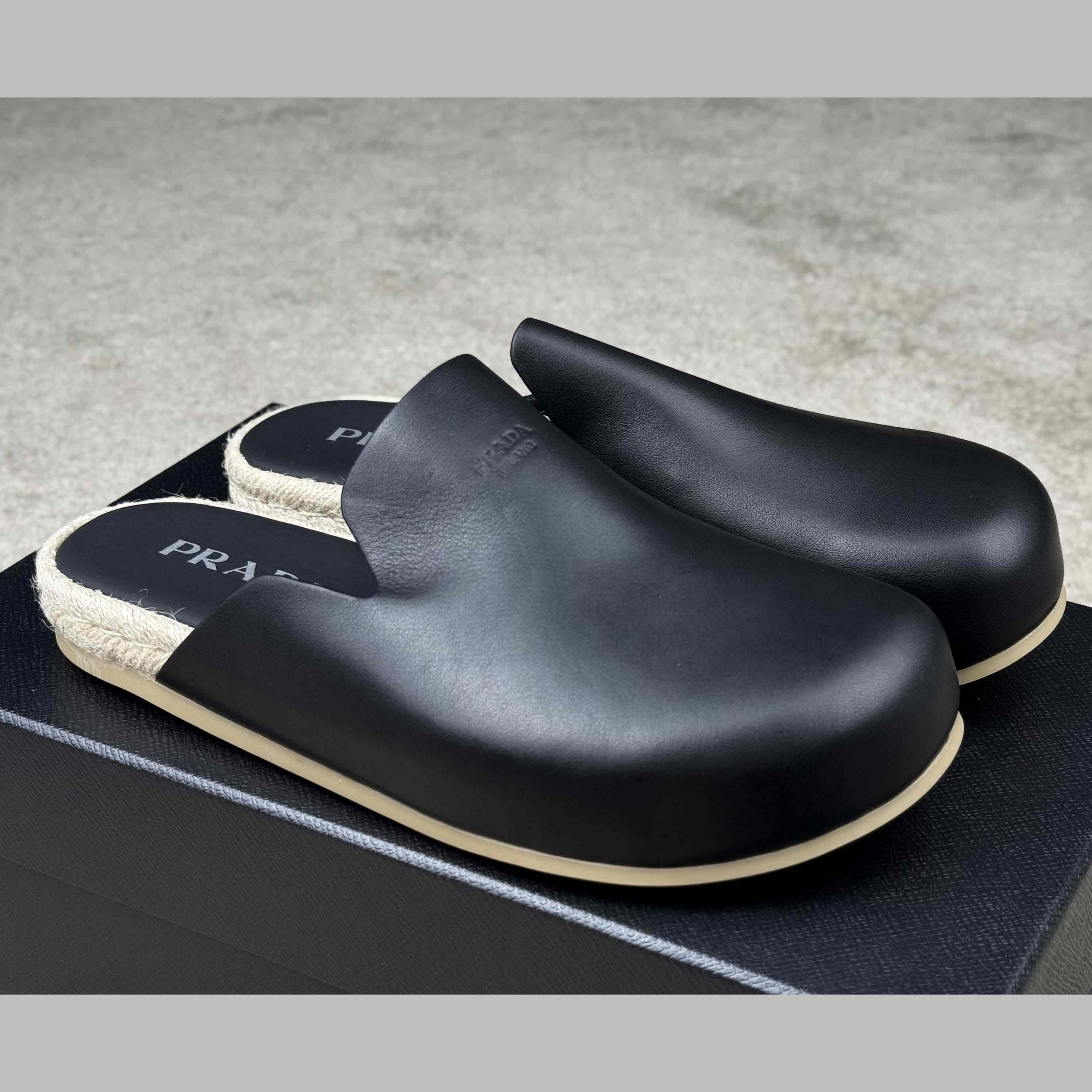 Prada Leather Mules - DopestKickz