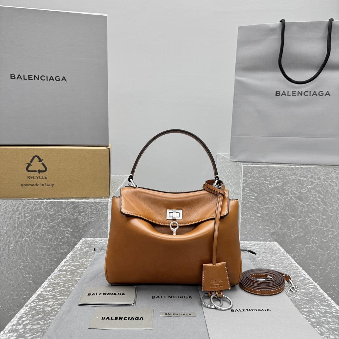 Balenciaga Rodeo Handbag Mini In Tan Cowboy - DopestKickz