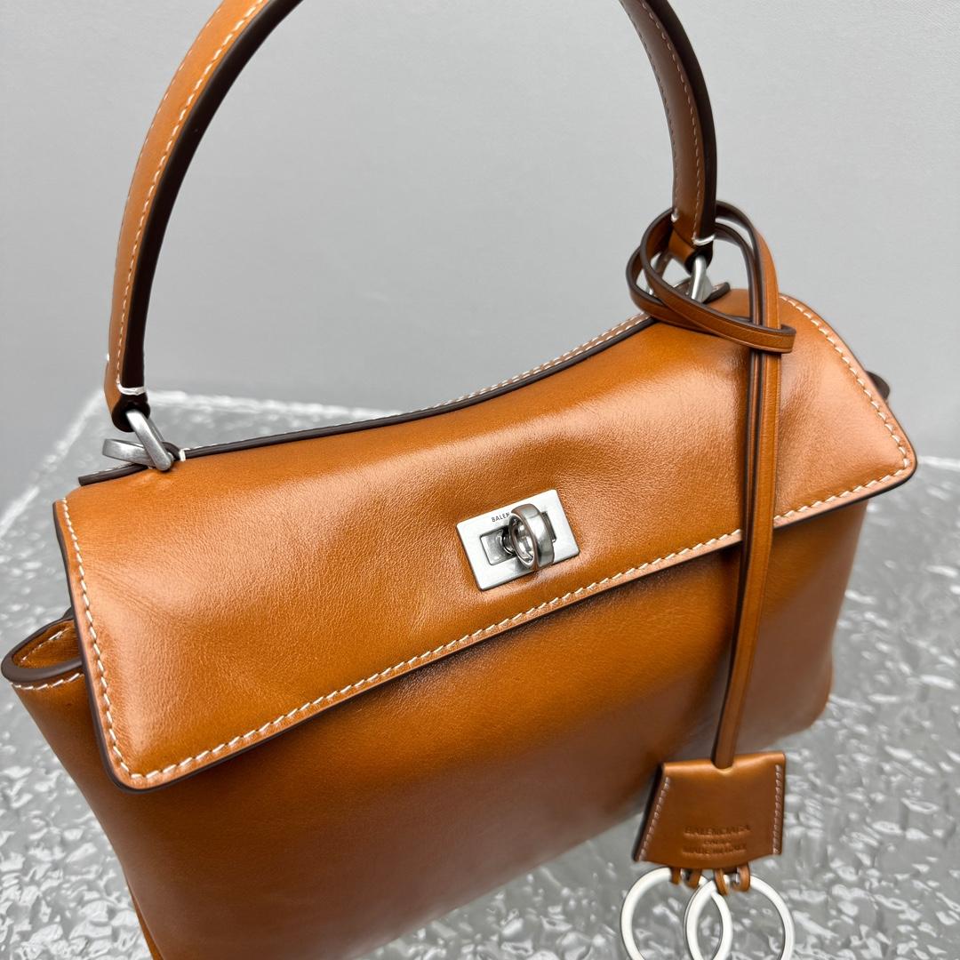 Balenciaga Rodeo Handbag Mini In Tan Cowboy - DopestKickz