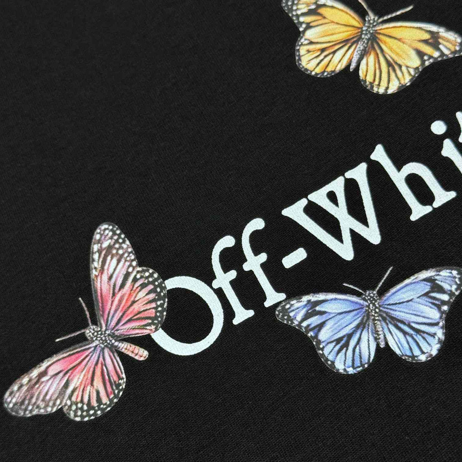 Off White Butterfly Bookish T-Shirt - DopestKickz