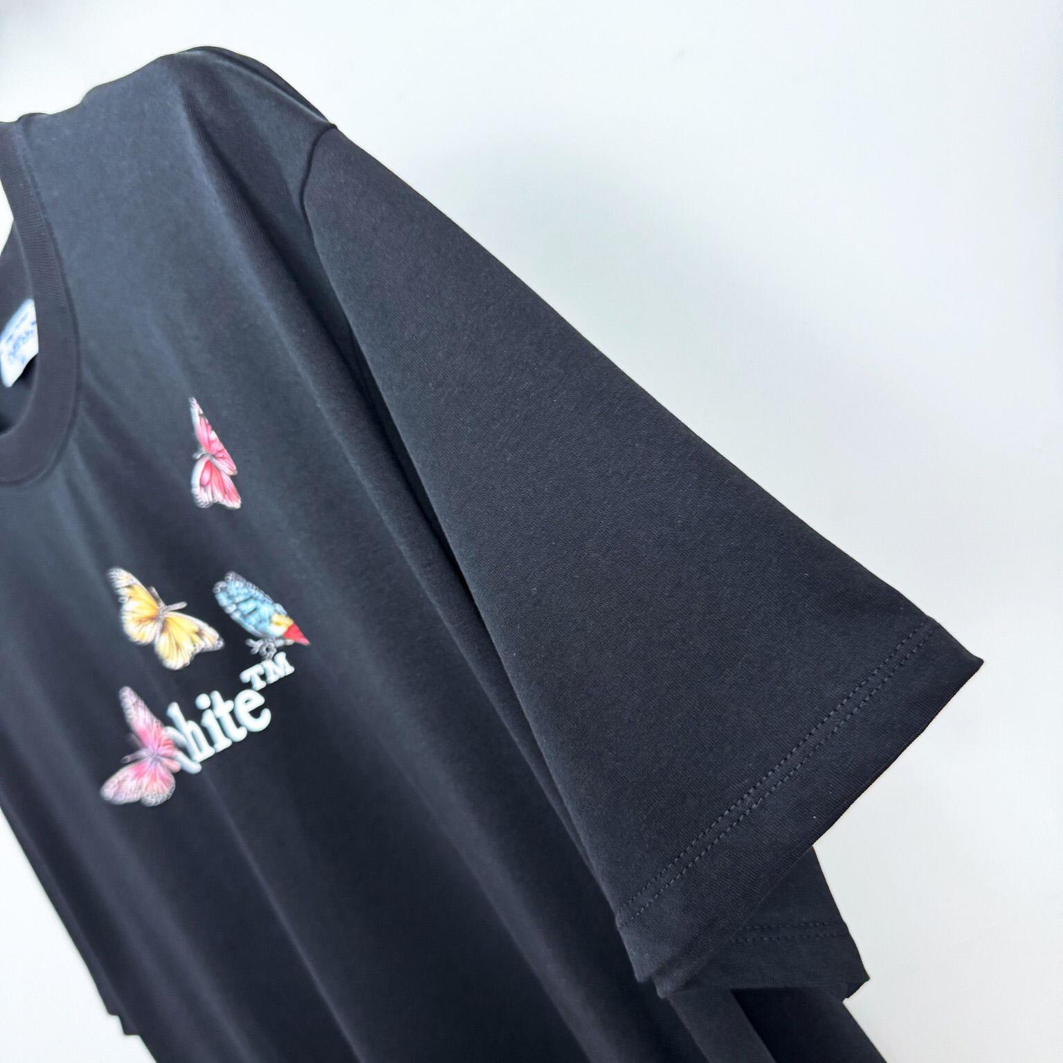 Off White Butterfly Bookish T-Shirt - DopestKickz