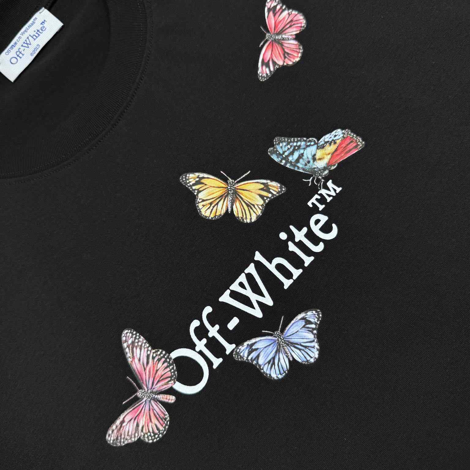 Off White Butterfly Bookish T-Shirt - DopestKickz
