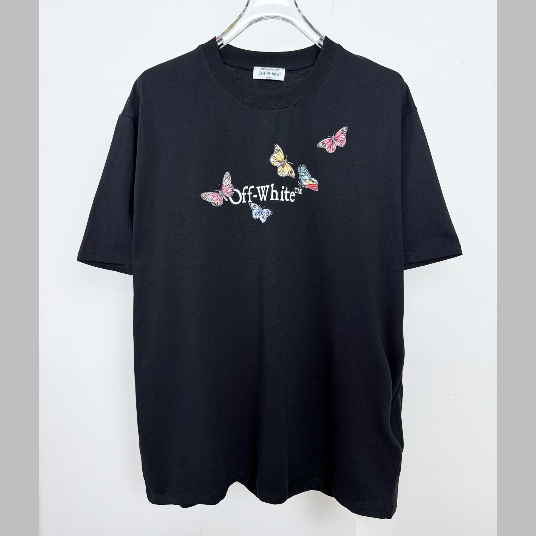 Off White Butterfly Bookish T-Shirt - DopestKickz