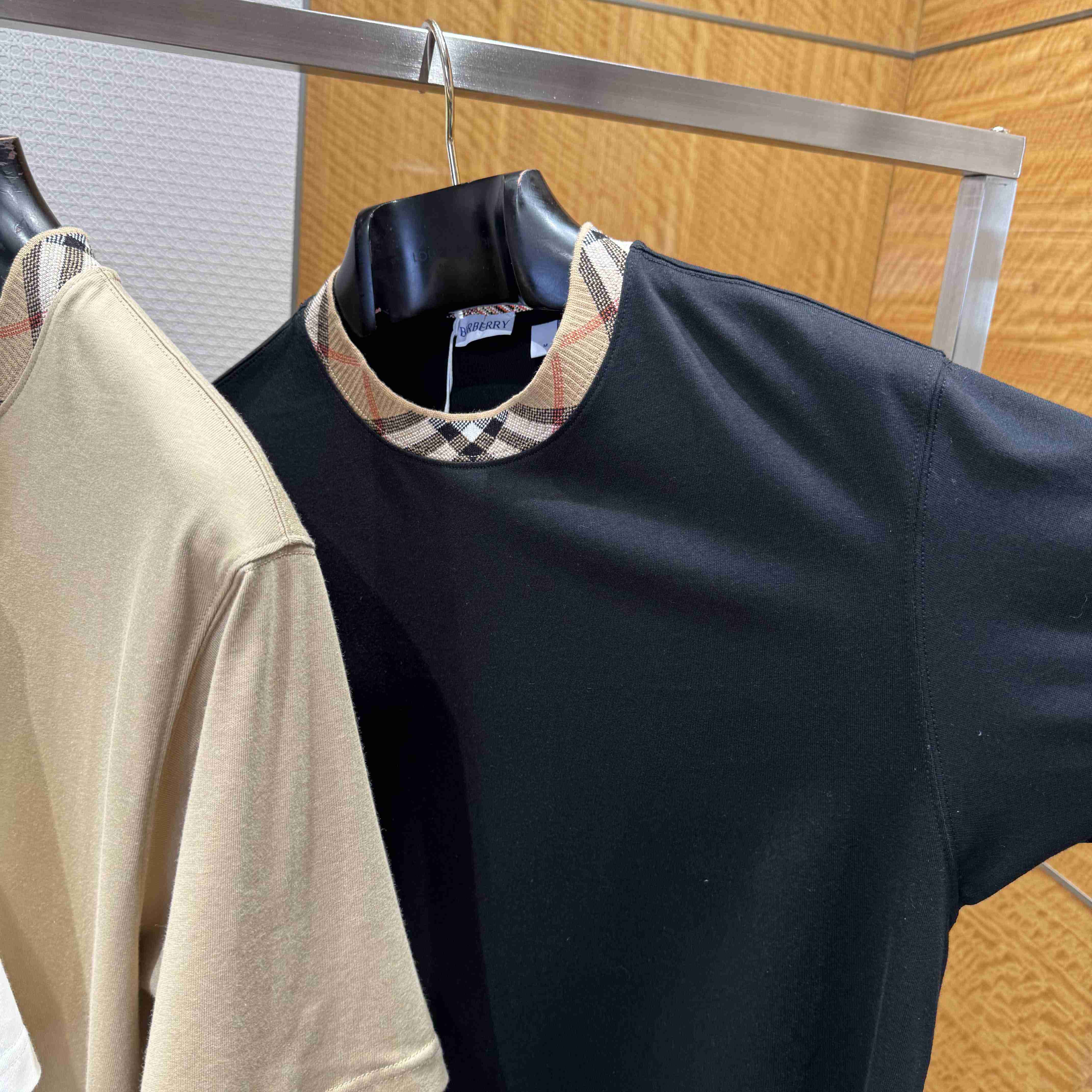 Burberry Check Trim Cotton T-shirt  - DopestKickz