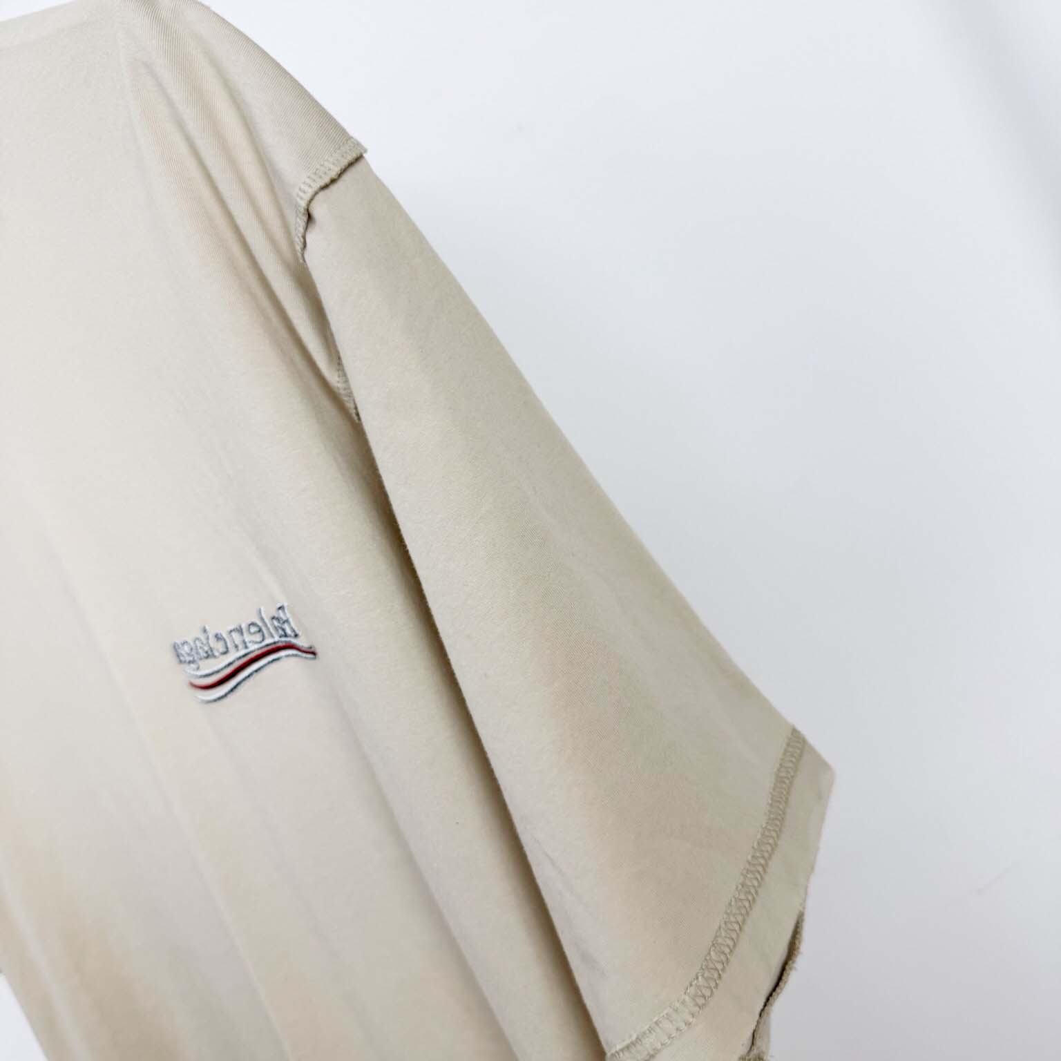 Balenciaga Embroidered Logo Wave Political Campaign T-Shirt  - DopestKickz