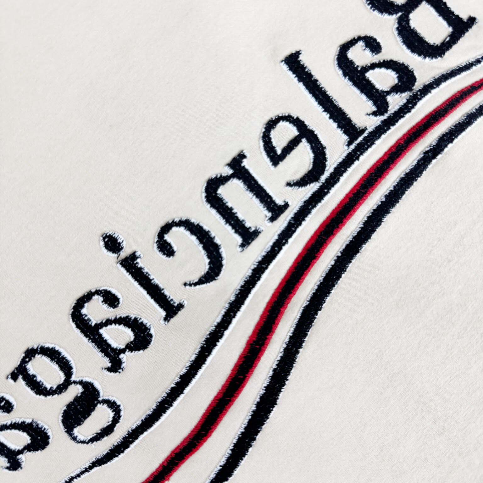 Balenciaga Embroidered Logo Wave Political Campaign T-Shirt  - DopestKickz
