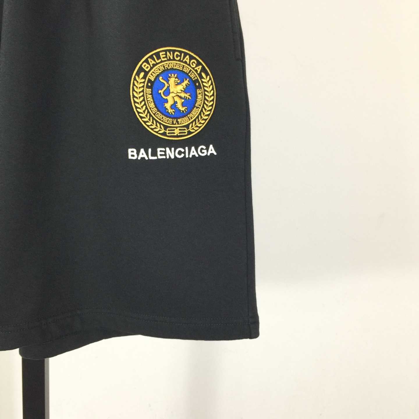Balenciaga Uniform Merch Short In Faded Black Dry Fleece - DopestKickz
