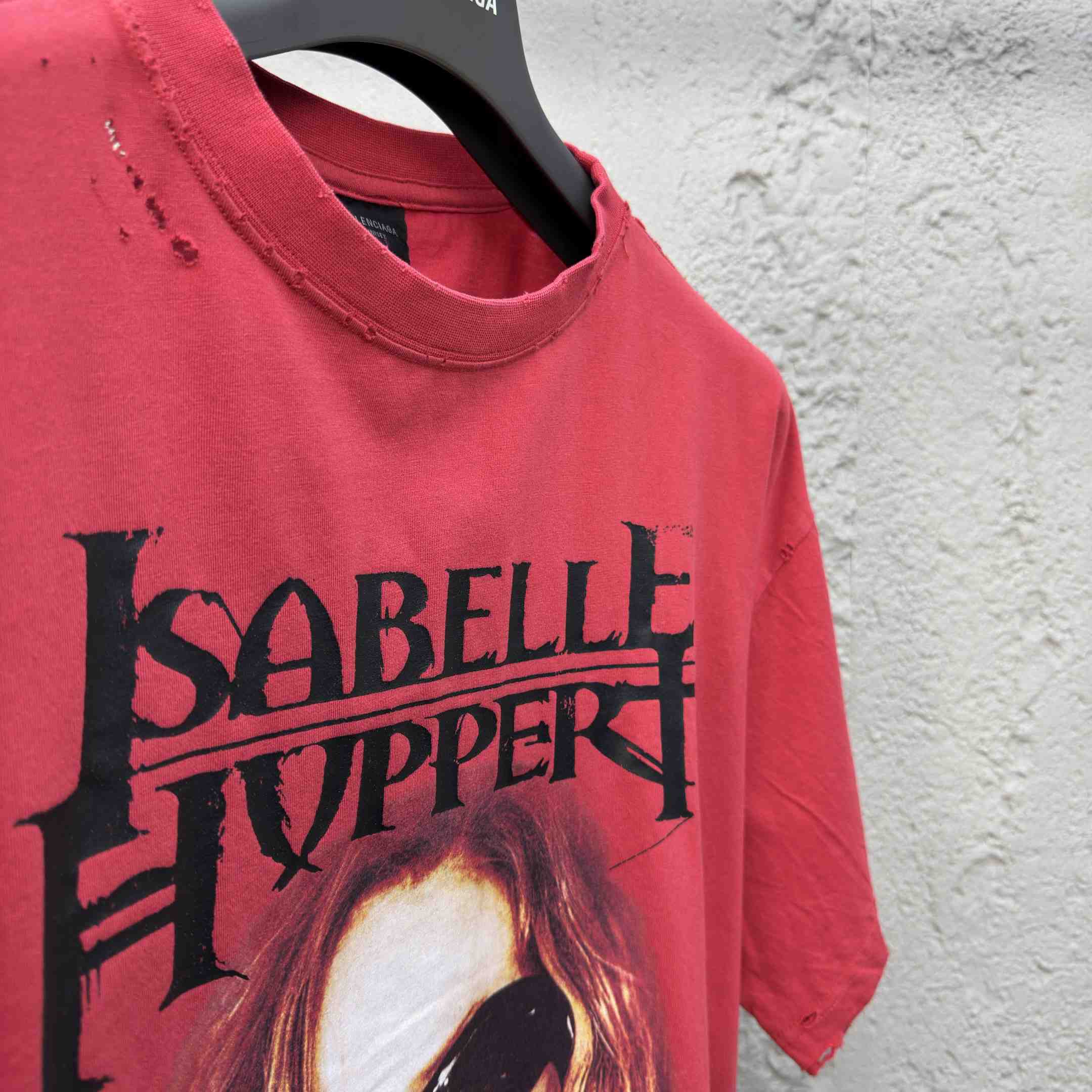 Balenciaga Isabelle Boxy T-Shirt in faded red dry jersey - DopestKickz