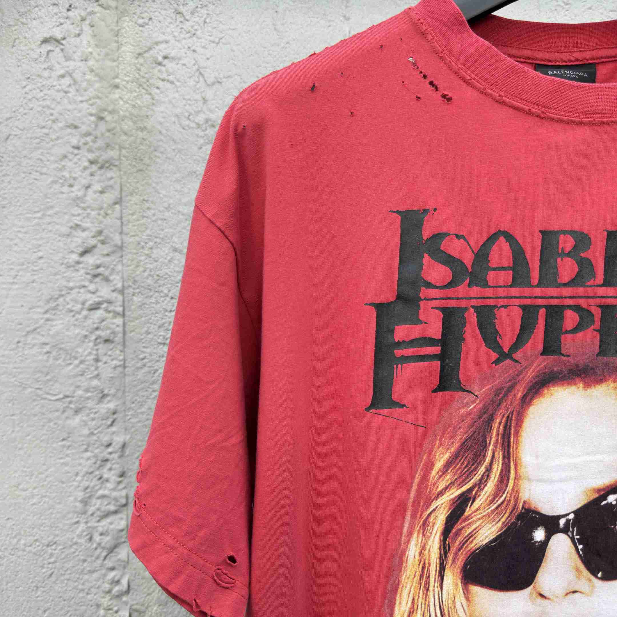 Balenciaga Isabelle Boxy T-Shirt in faded red dry jersey - DopestKickz