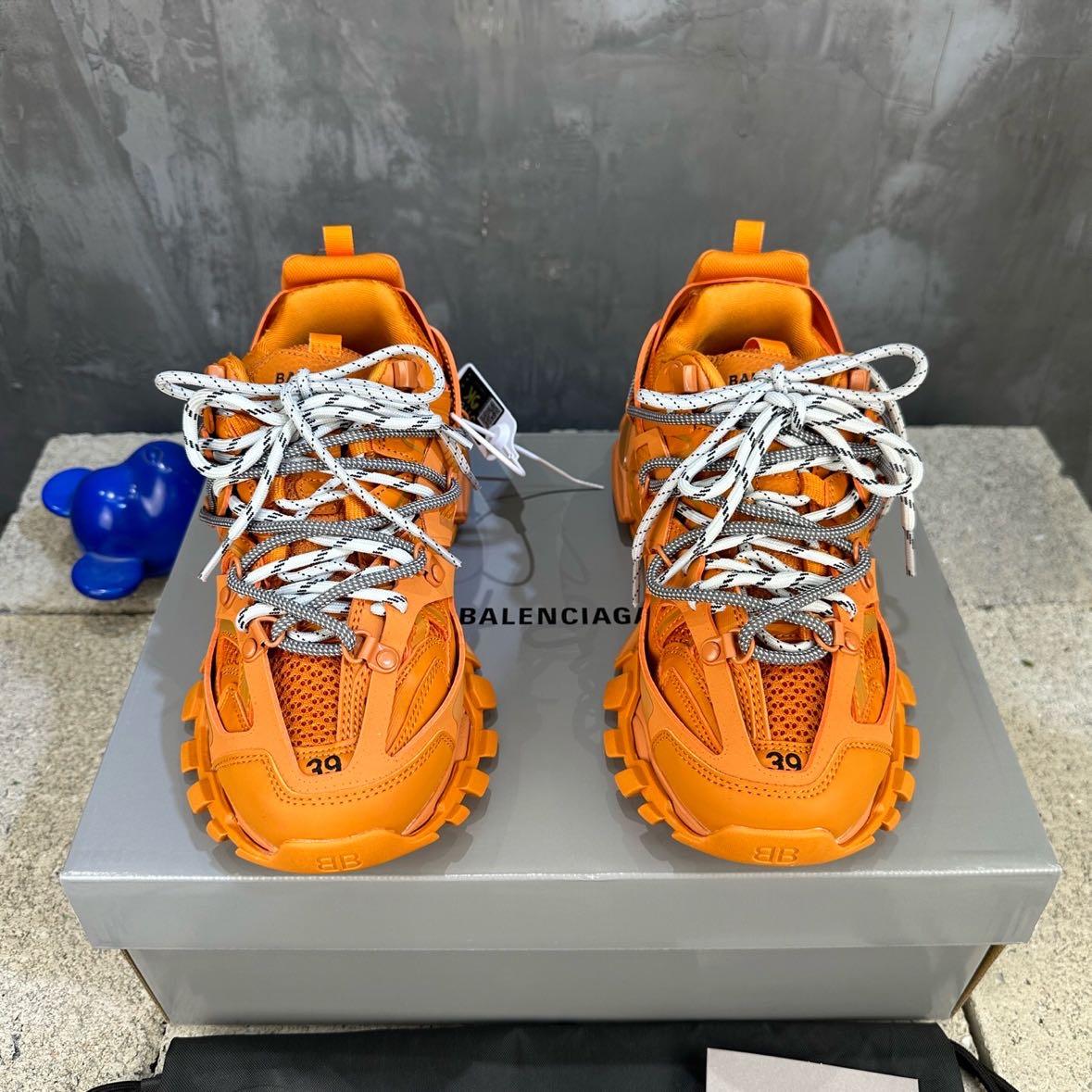 Balenciaga Track Trail Laces Sneaker In Orange   - DopestKickz