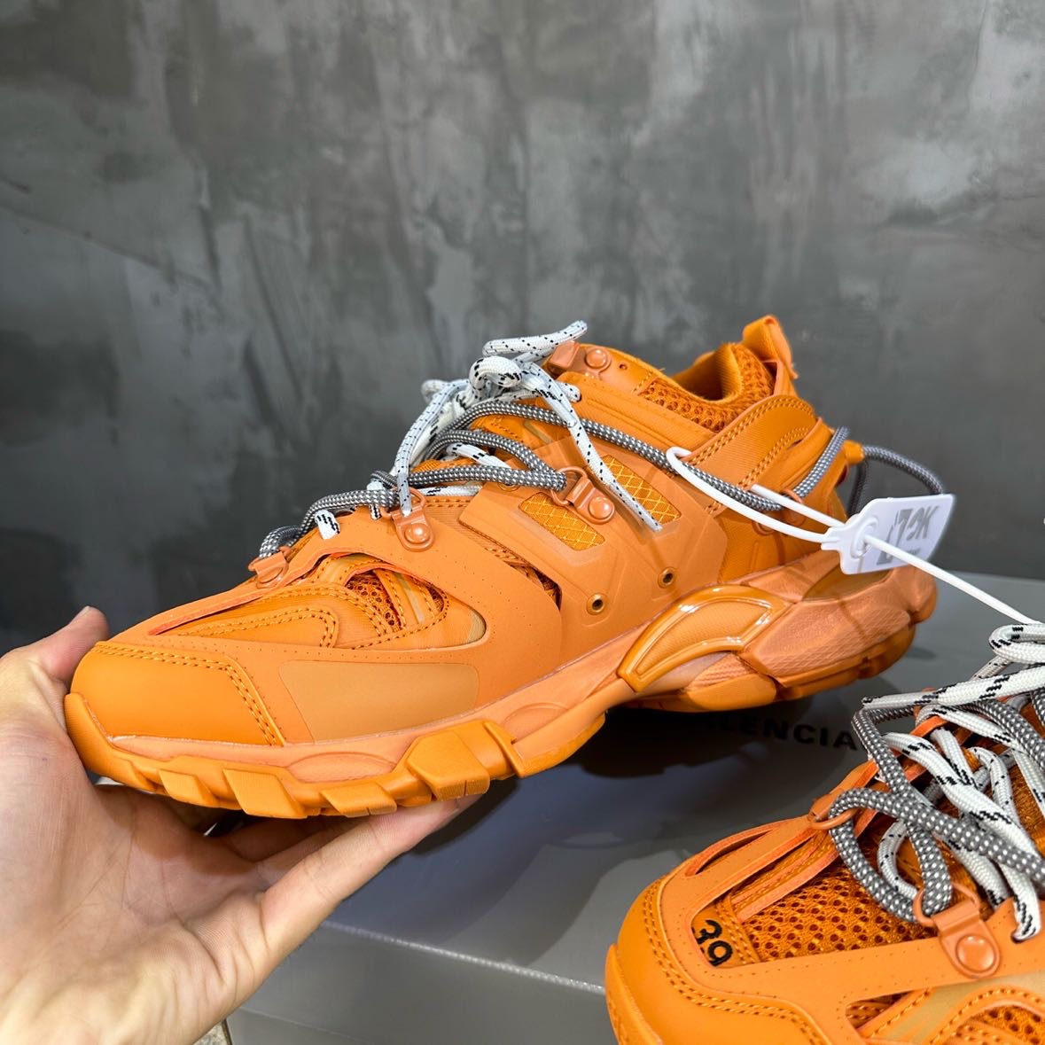 Balenciaga Track Trail Laces Sneaker In Orange   - DopestKickz