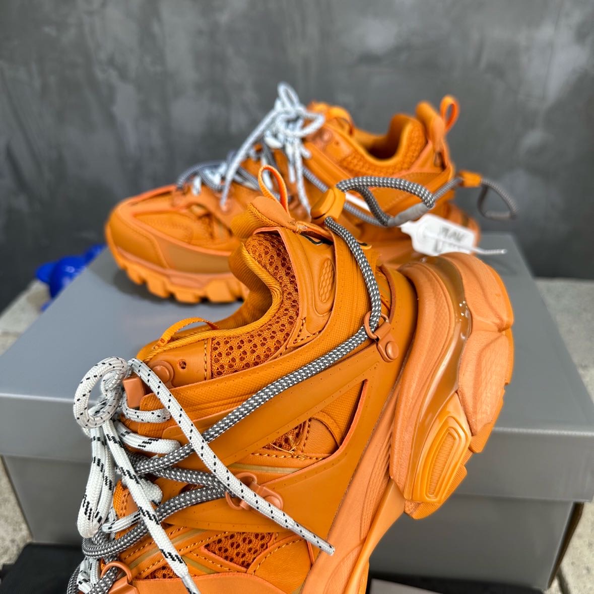 Balenciaga Track Trail Laces Sneaker In Orange   - DopestKickz
