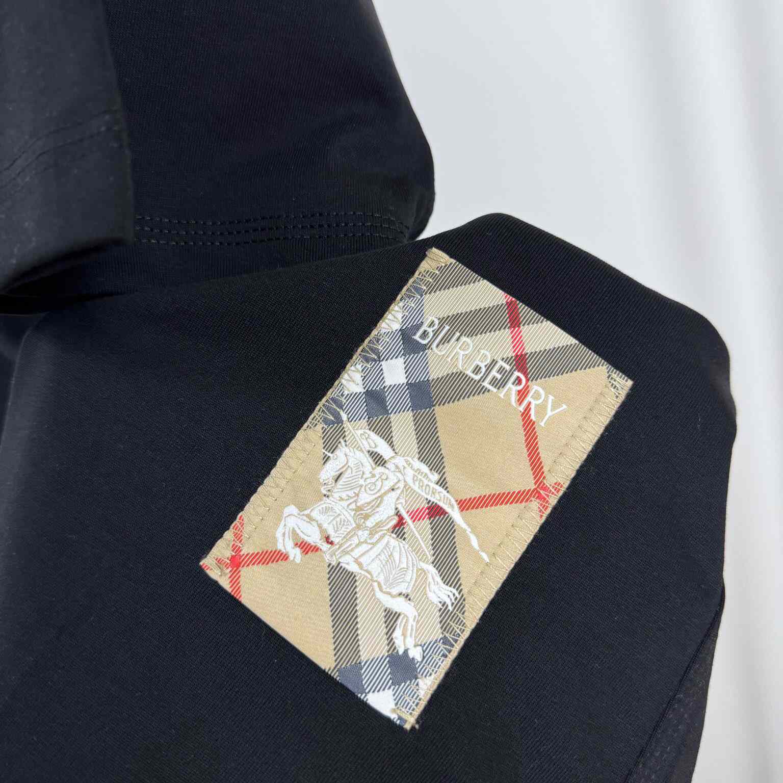 Burberry Check Label Cotton T-shirt  - DopestKickz