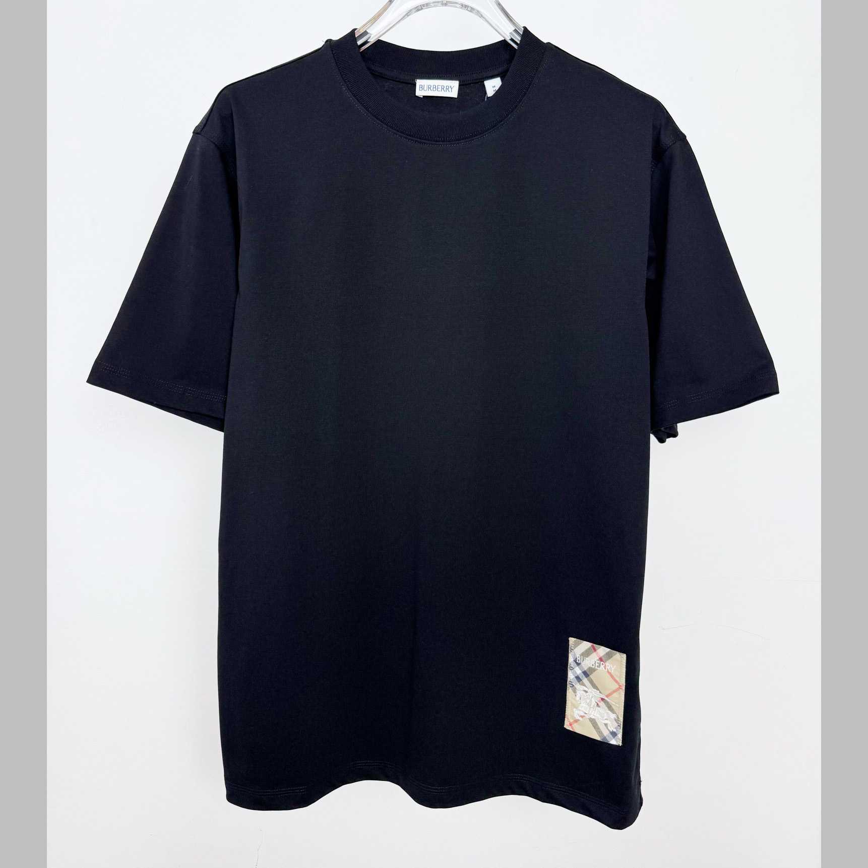 Burberry Check Label Cotton T-shirt  - DopestKickz