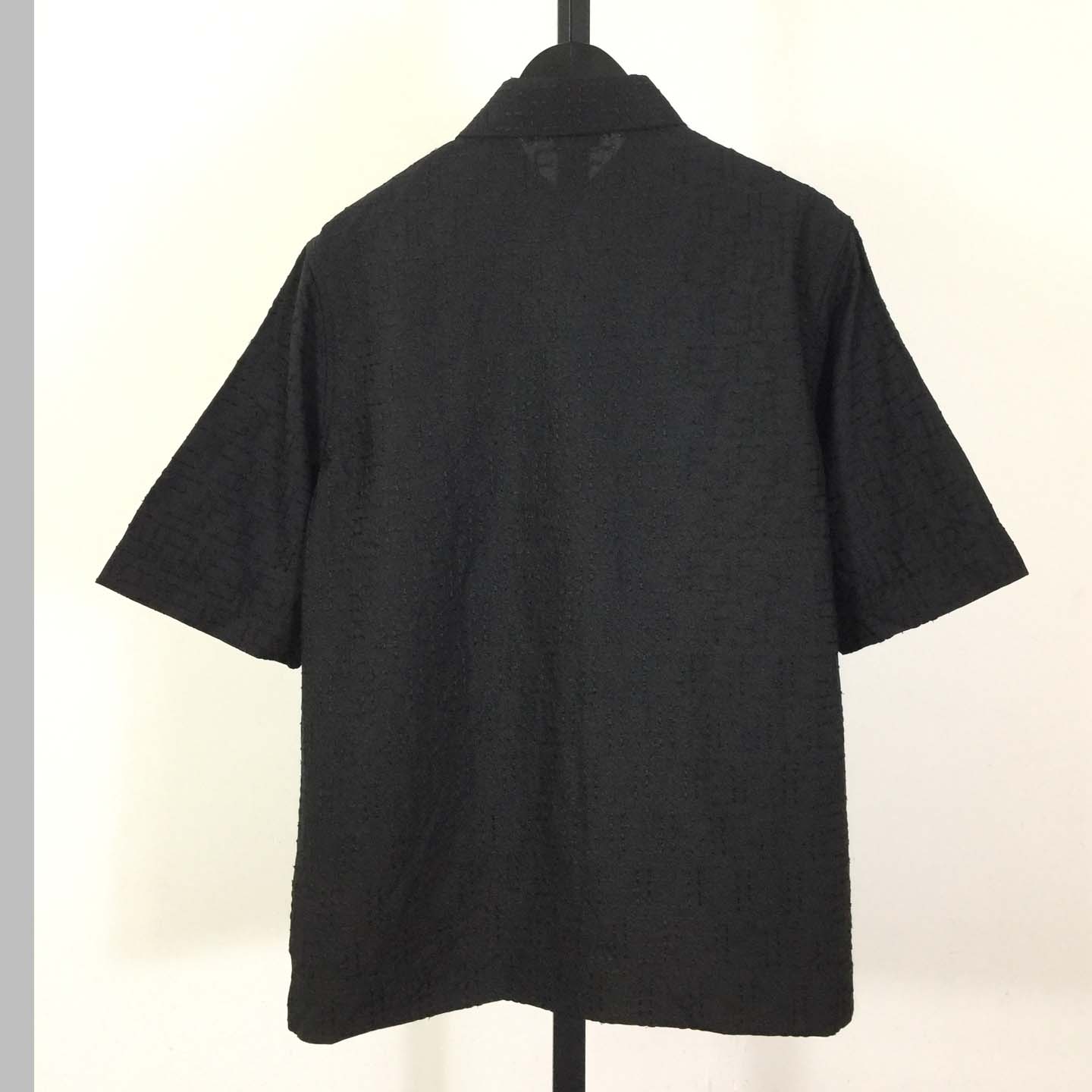 Fendi Black Linen FF Jacquard Shirt - DopestKickz