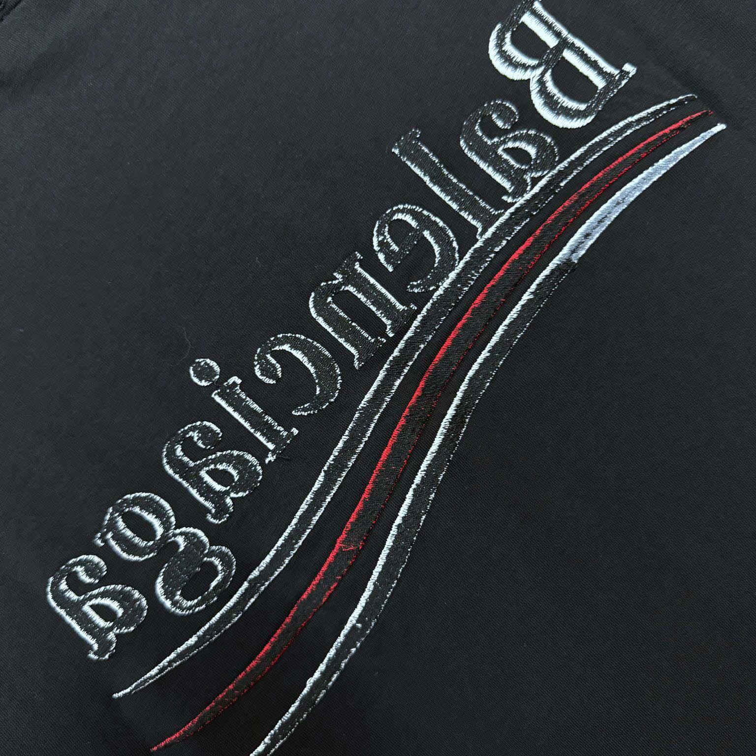 Balenciaga Embroidered Logo Wave Political Campaign T-Shirt  - DopestKickz