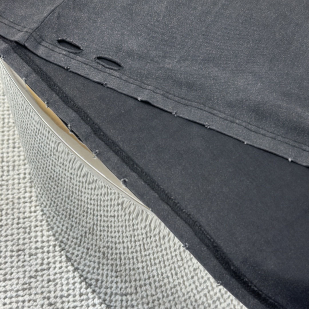 Balenciaga Sponsor Logos T-Shirt Oversized In Faded Washed Black - DopestKickz