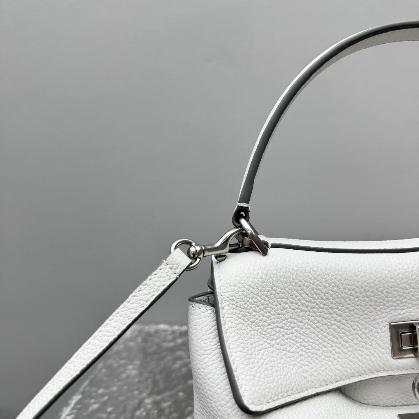 Balenciaga Rodeo Handbag Mini In White - DopestKickz