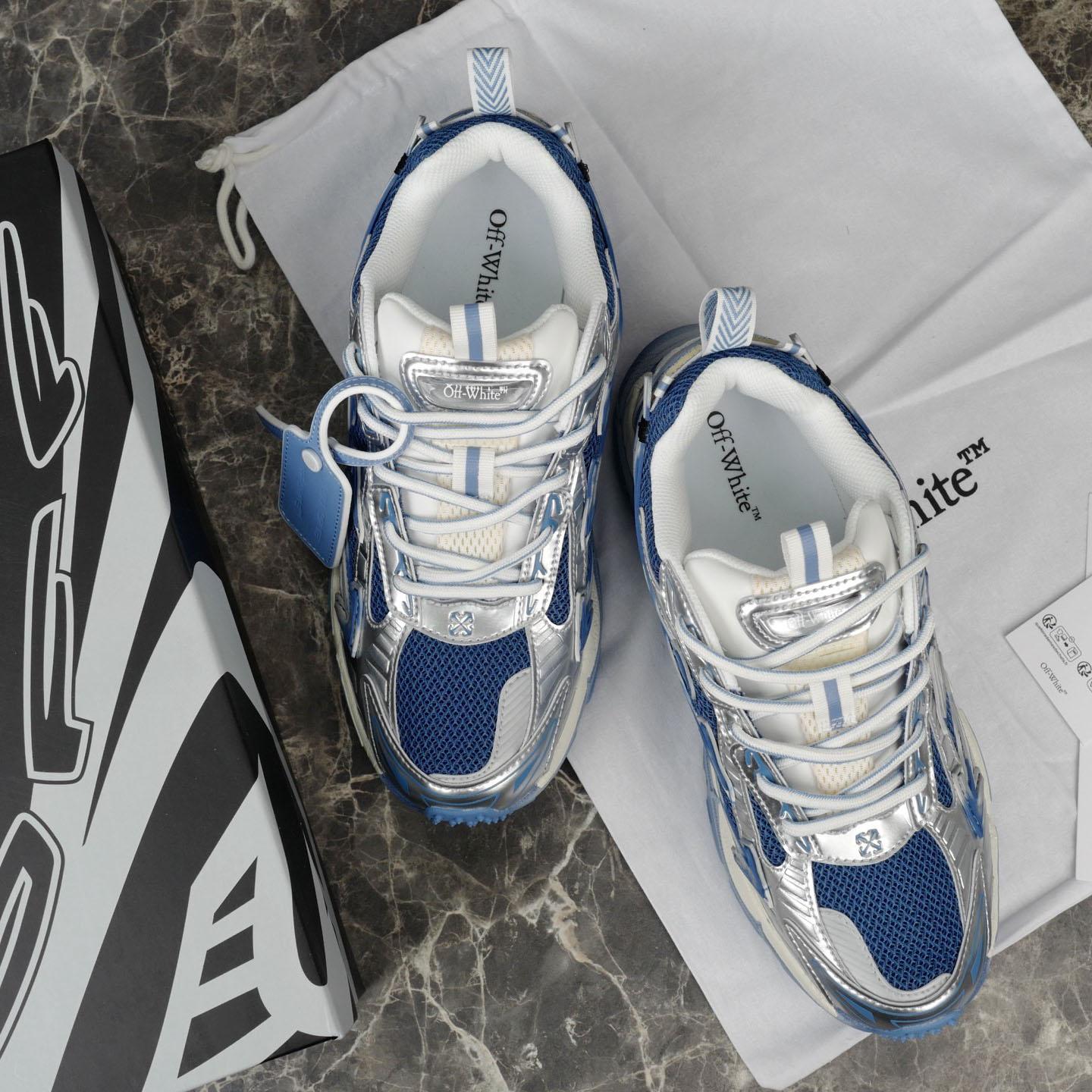 Off-White Silver/Blue Be Right Back - DopestKickz