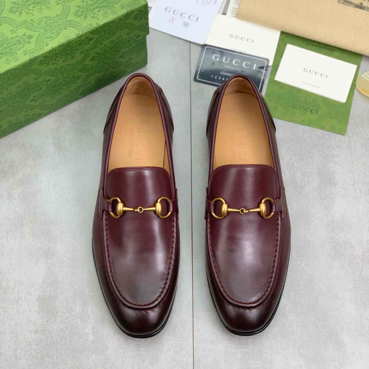 Gucci Jordaan Leather Loafer XZ807   (50% Off Sale) - DopestKickz