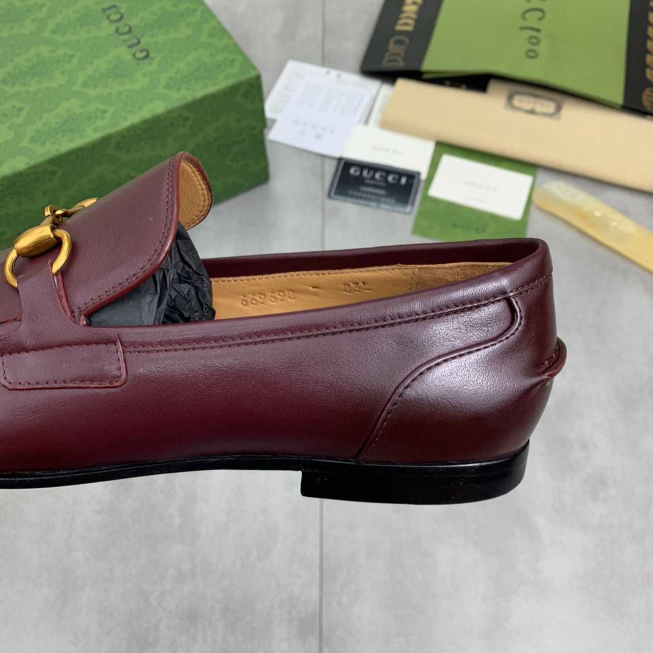 Gucci Jordaan Leather Loafer XZ807   (50% Off Sale) - DopestKickz