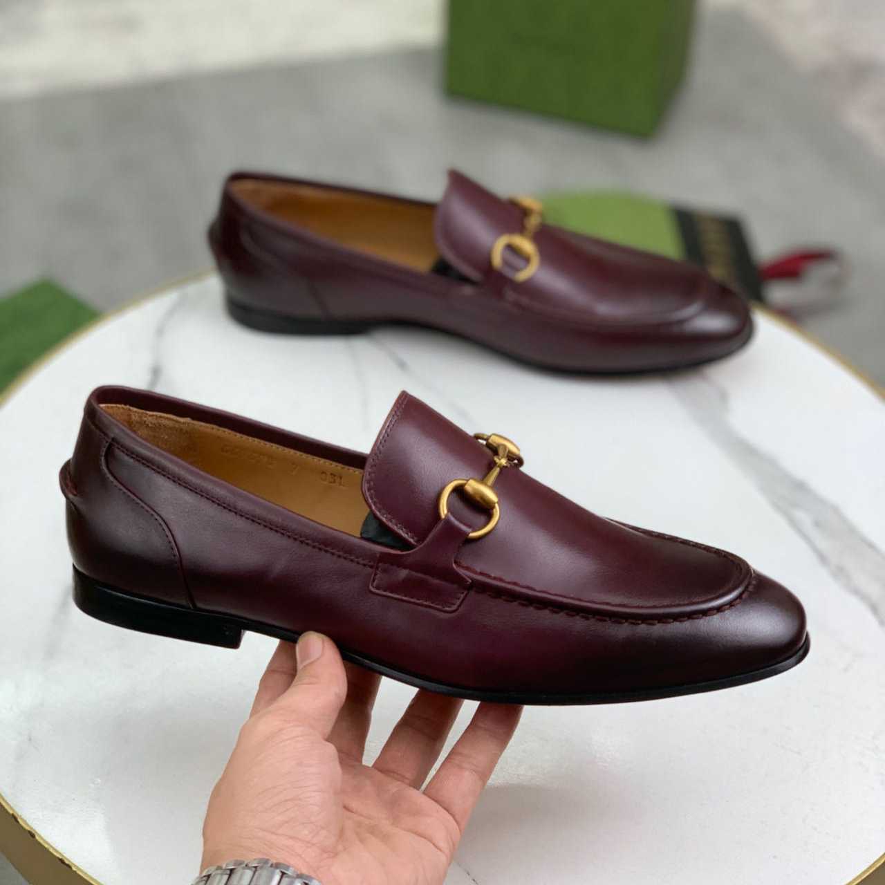 Gucci Jordaan Leather Loafer XZ807   (50% Off Sale) - DopestKickz