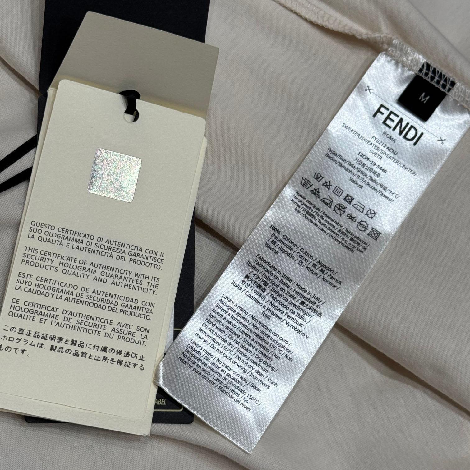 Fendi White Cotton T-shirt - DopestKickz