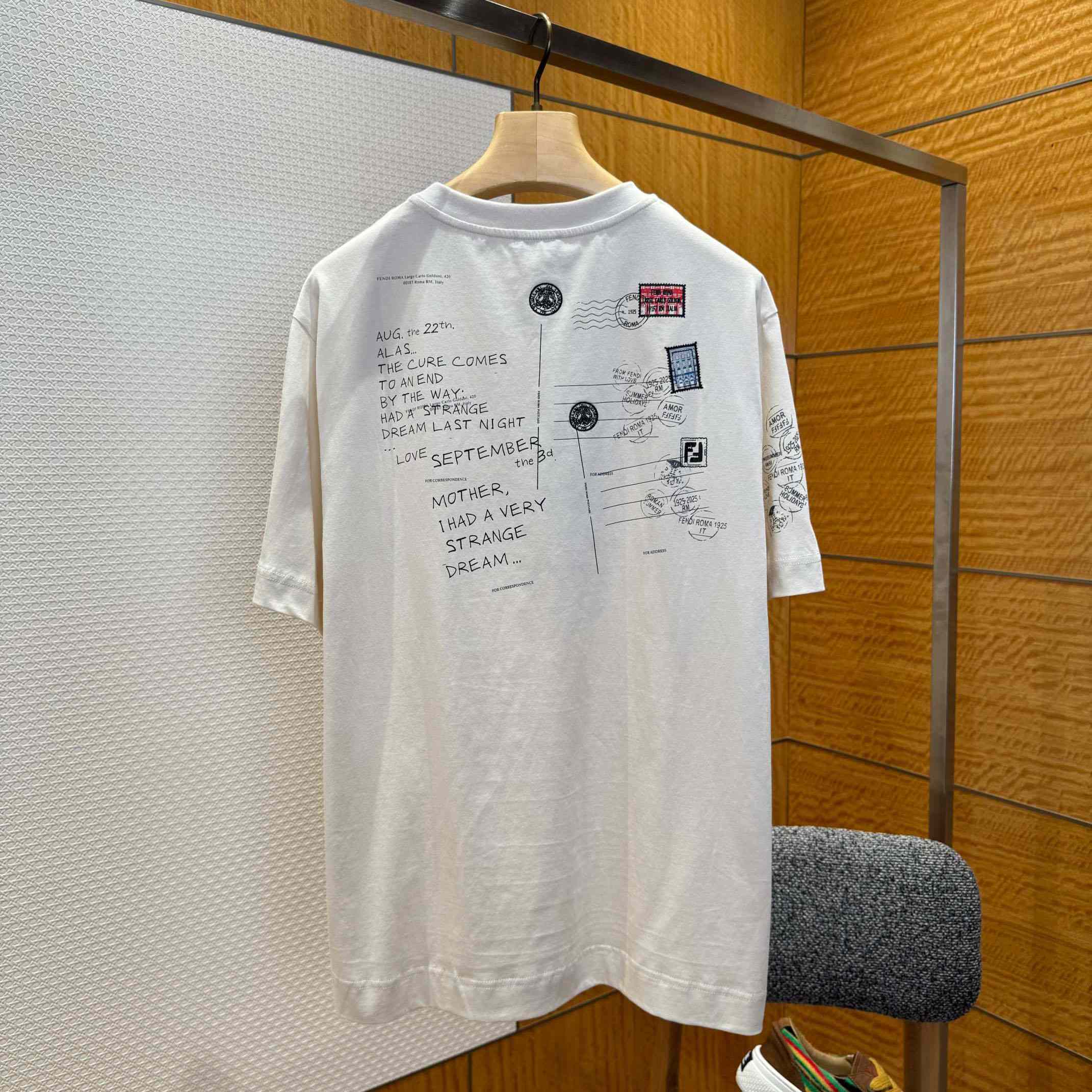 Fendi White Cotton T-shirt - DopestKickz