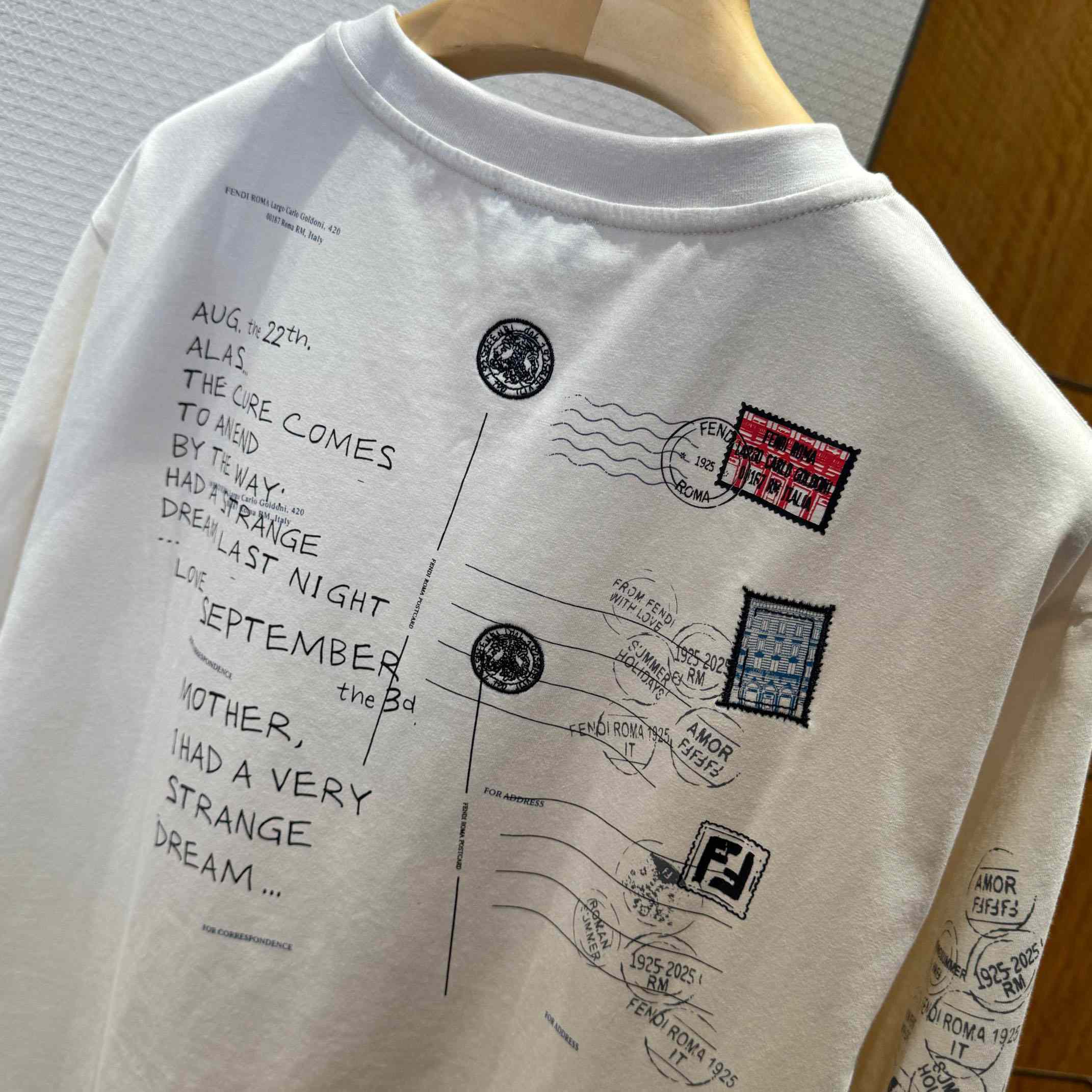 Fendi White Cotton T-shirt - DopestKickz