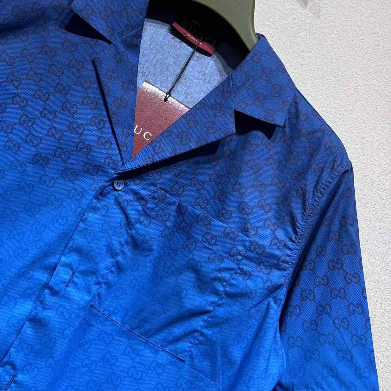 Gucci Printed Cotton Poplin Bowling Shirt - DopestKickz