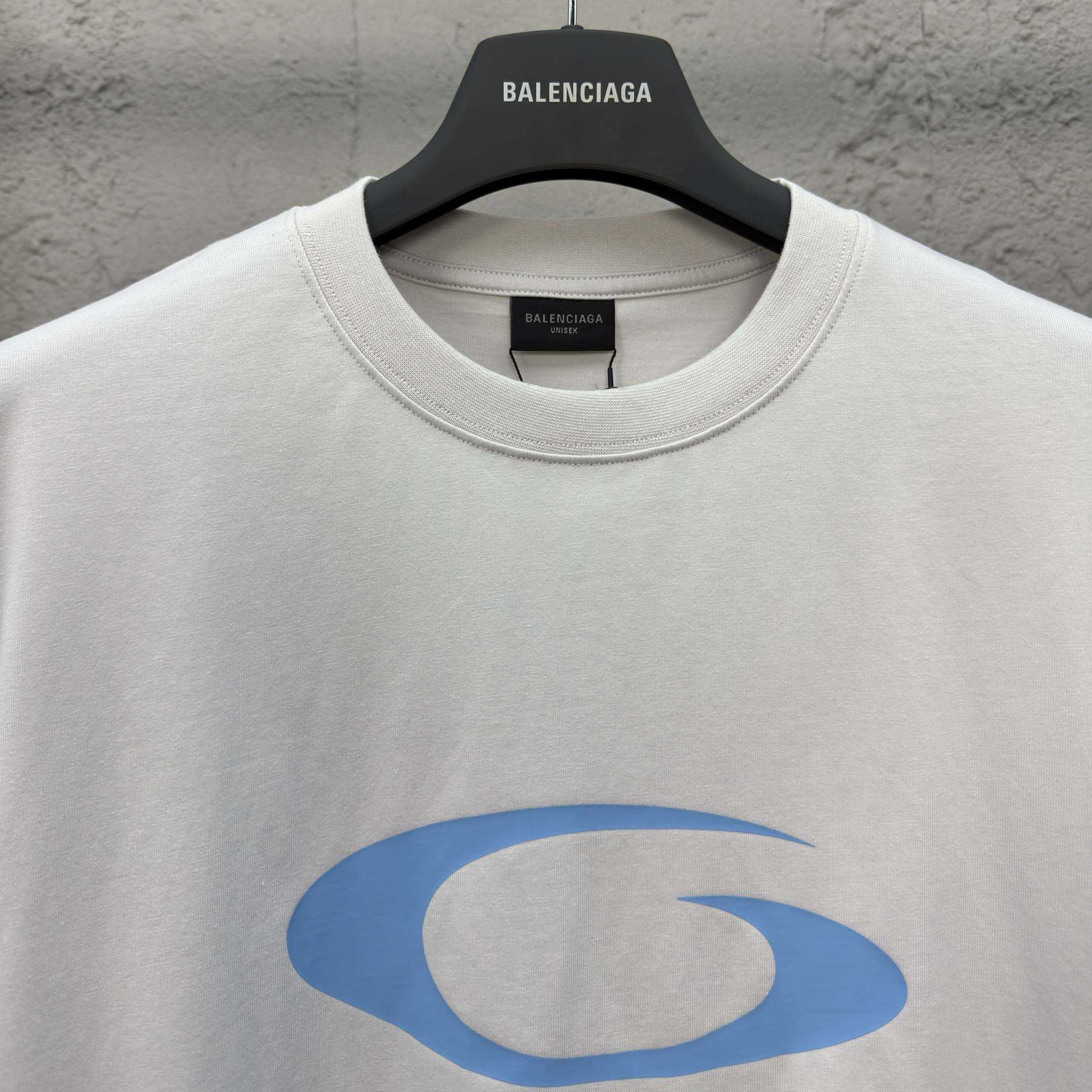 Balenciaga White Loop Sports Icon Medium Fit T-shirt  - DopestKickz