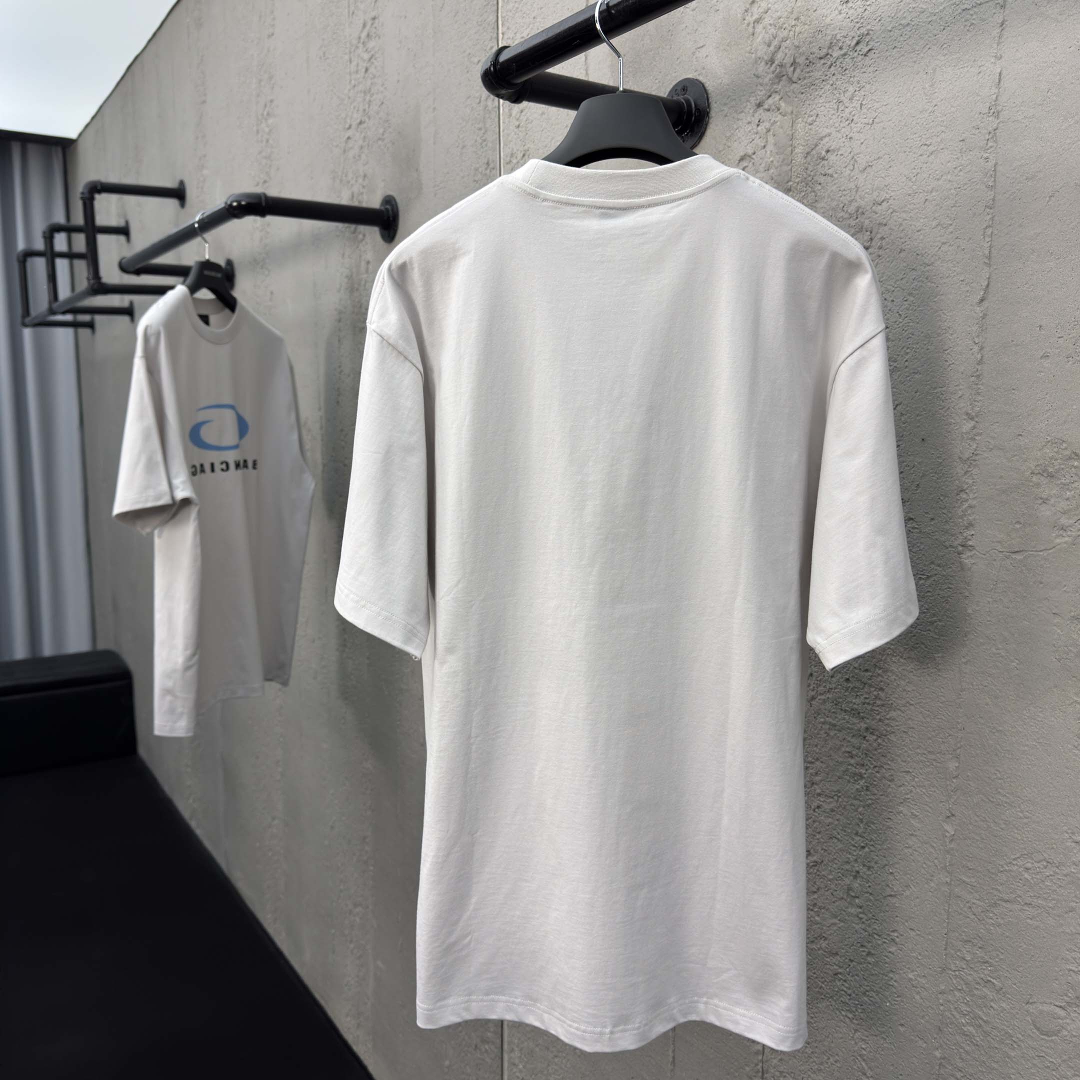 Balenciaga White Loop Sports Icon Medium Fit T-shirt  - DopestKickz
