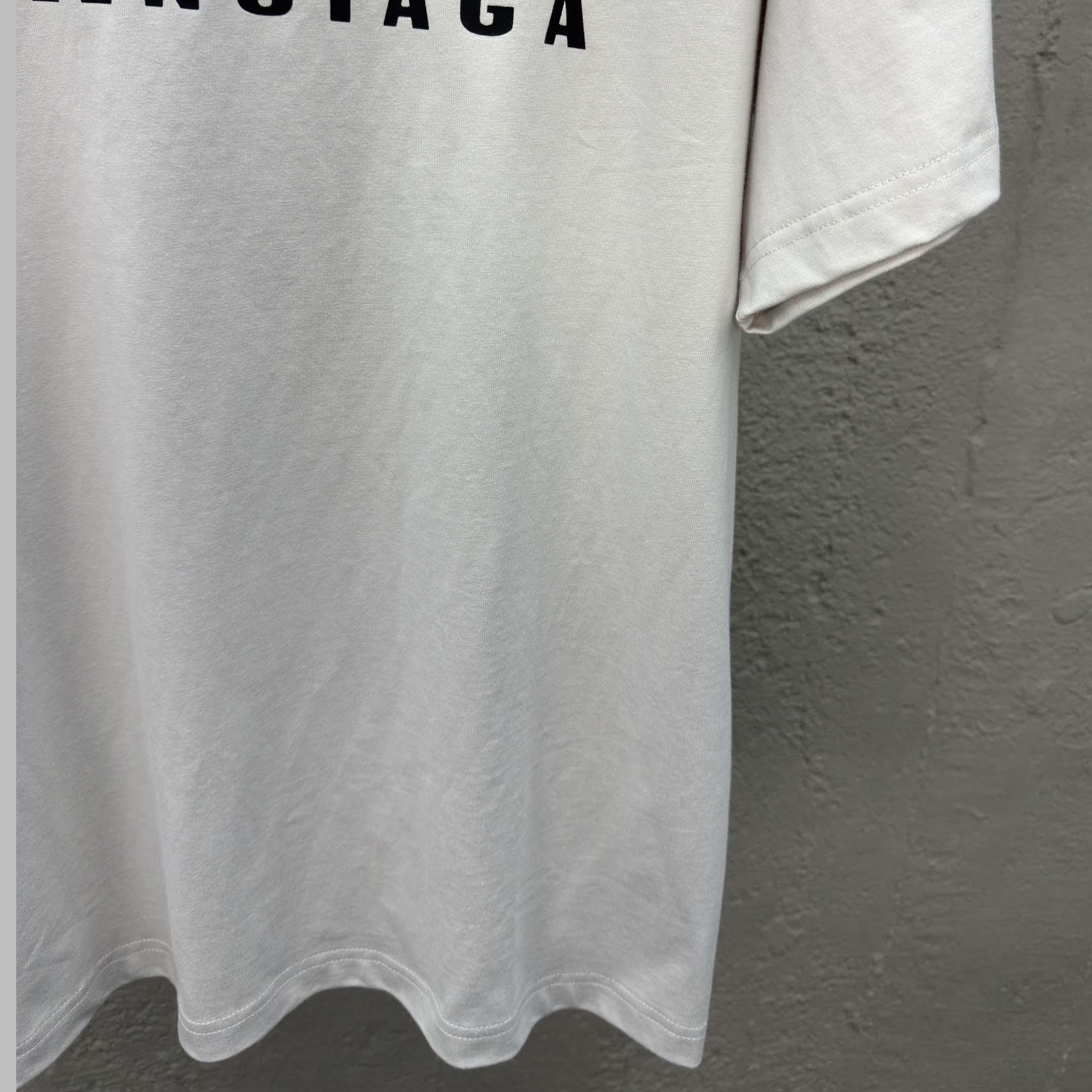 Balenciaga White Loop Sports Icon Medium Fit T-shirt  - DopestKickz