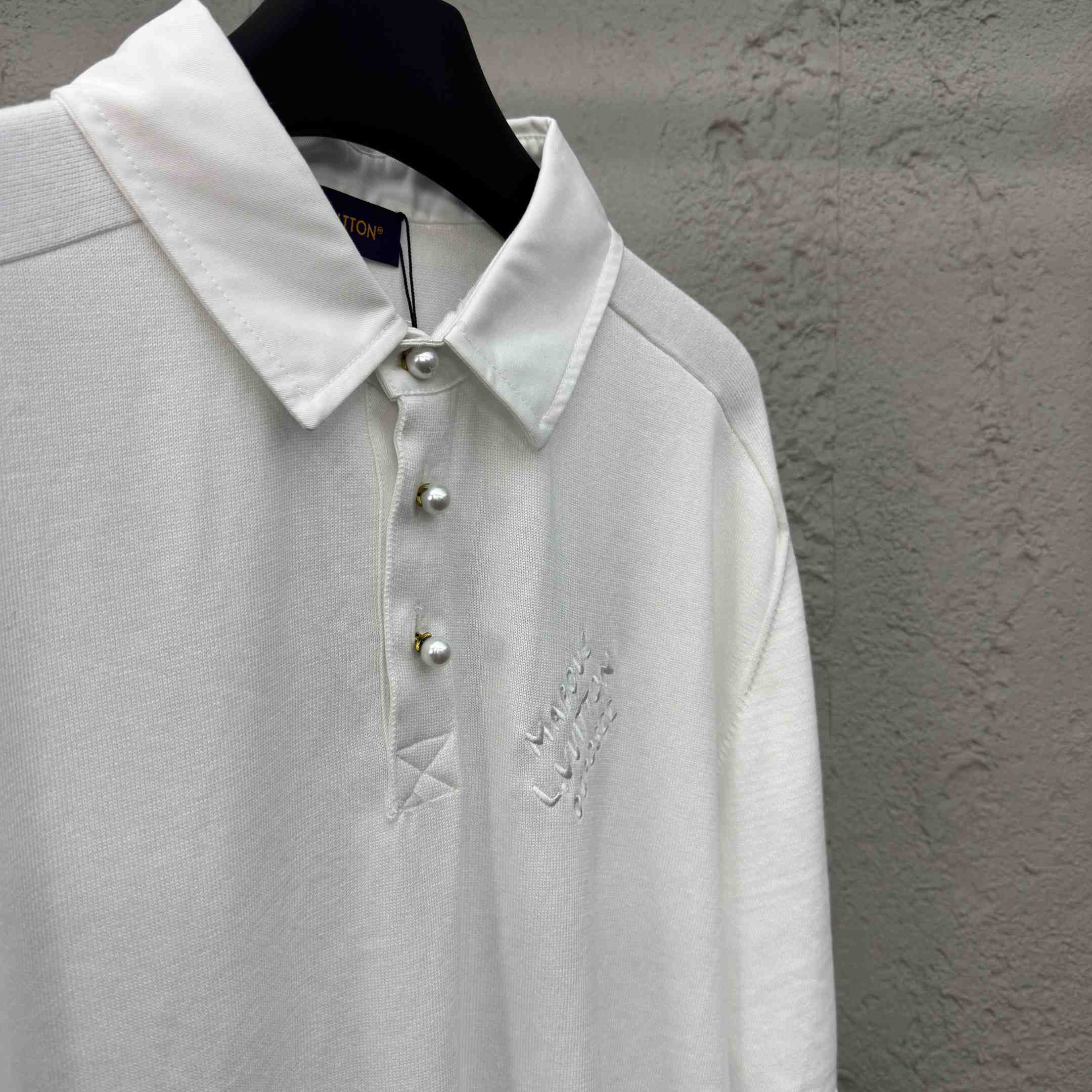 Louis Vuitton Embroidered Short-Sleeved Cotton Blend Polo Shirt   1AFQQA - DopestKickz