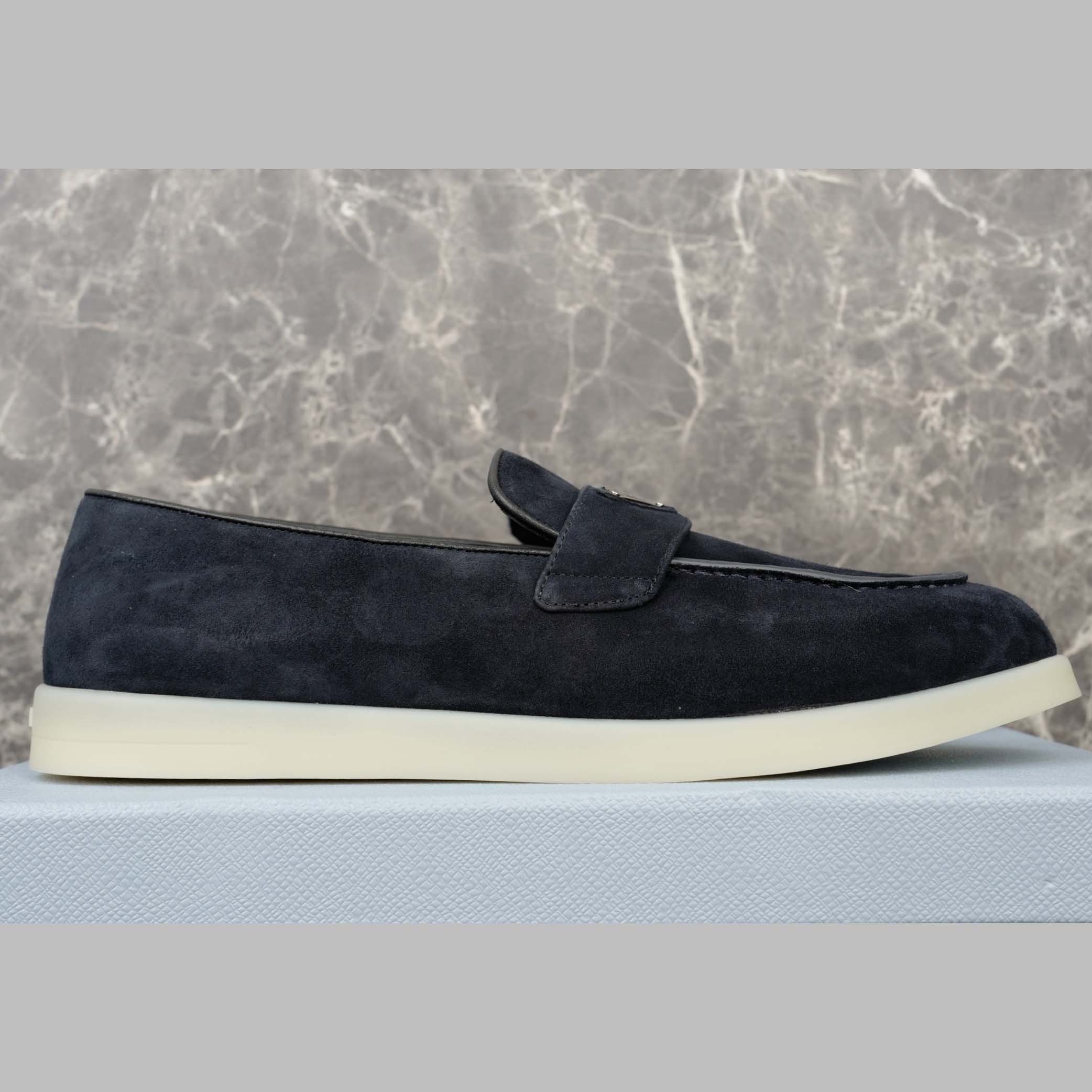 Prada Suede Leather Loafers - DopestKickz