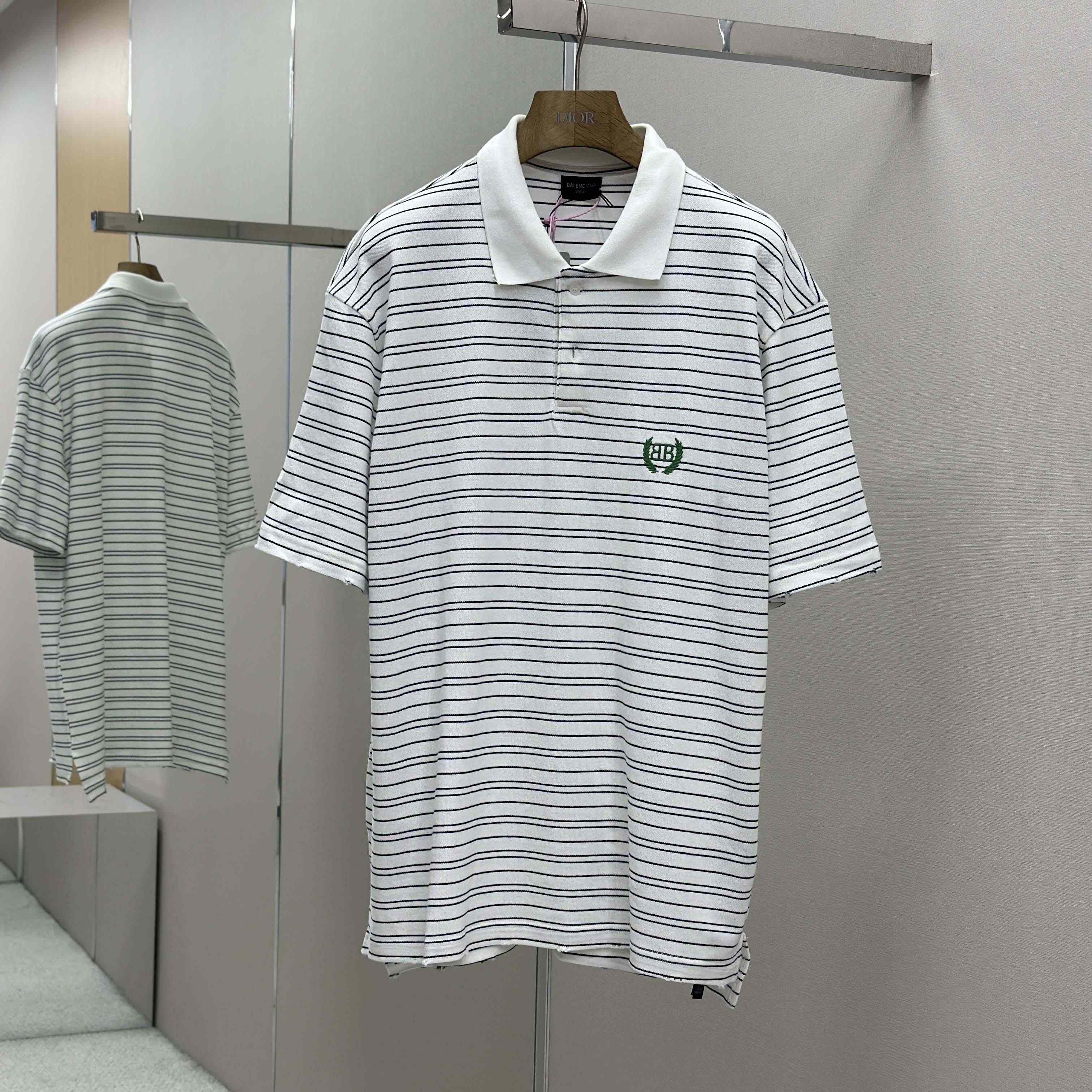 Balenciaga Logo-embroidered Polo Shirt - DopestKickz