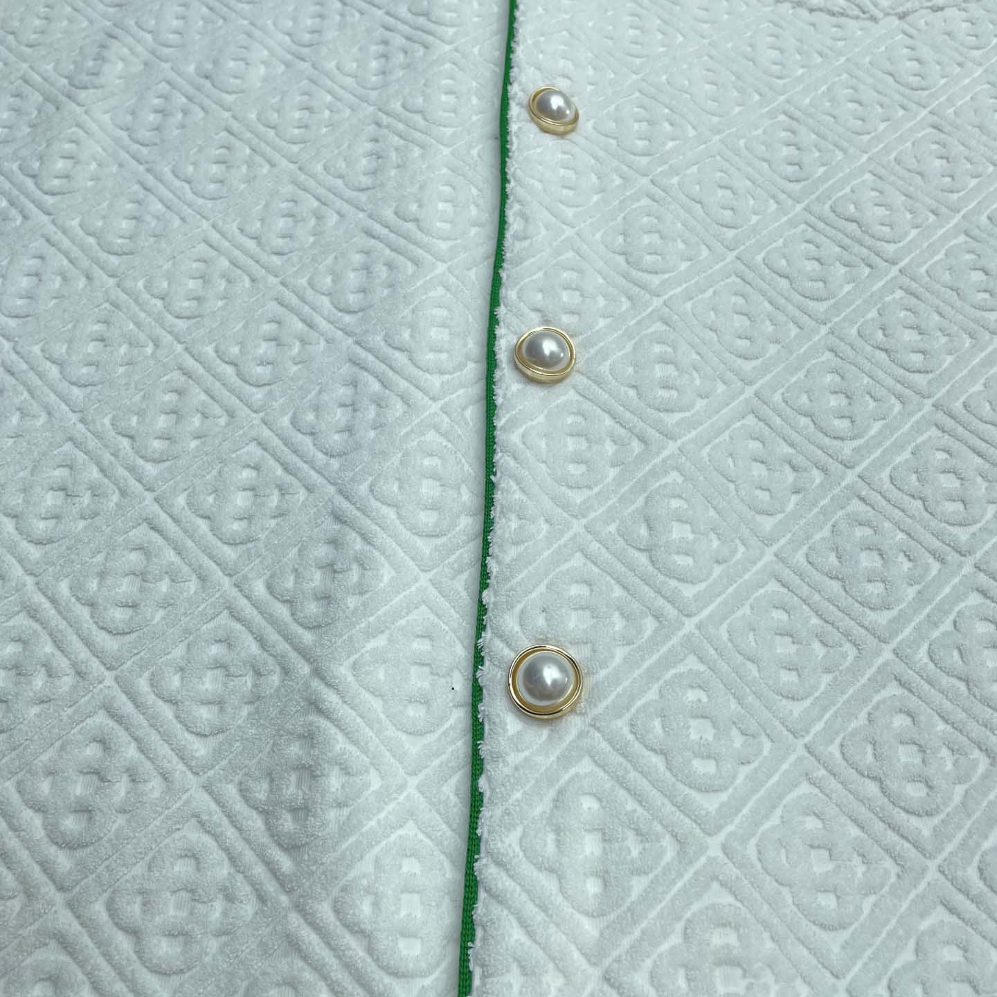 Casablanca Monogram Jacquard Towelling Short Sleeve Shirt   c1030 - DopestKickz