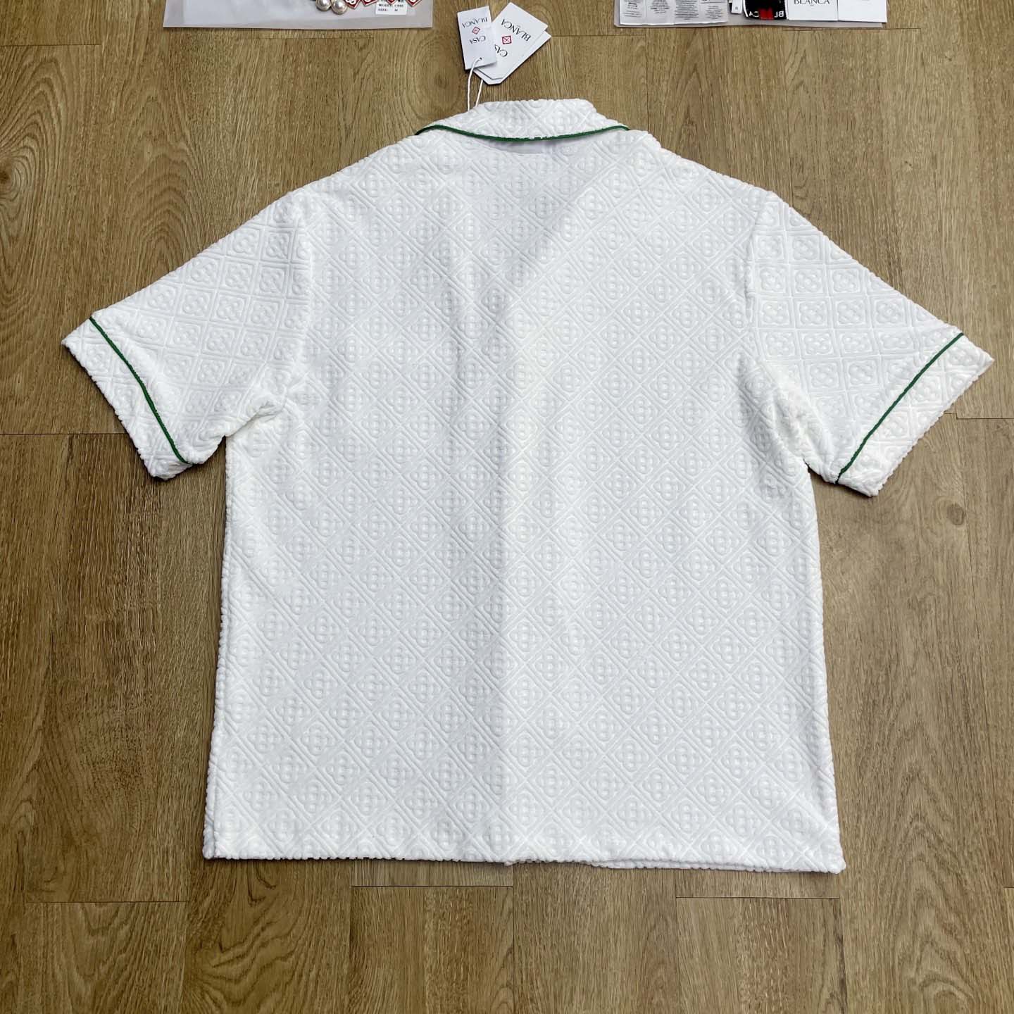 Casablanca Monogram Jacquard Towelling Short Sleeve Shirt   c1030 - DopestKickz