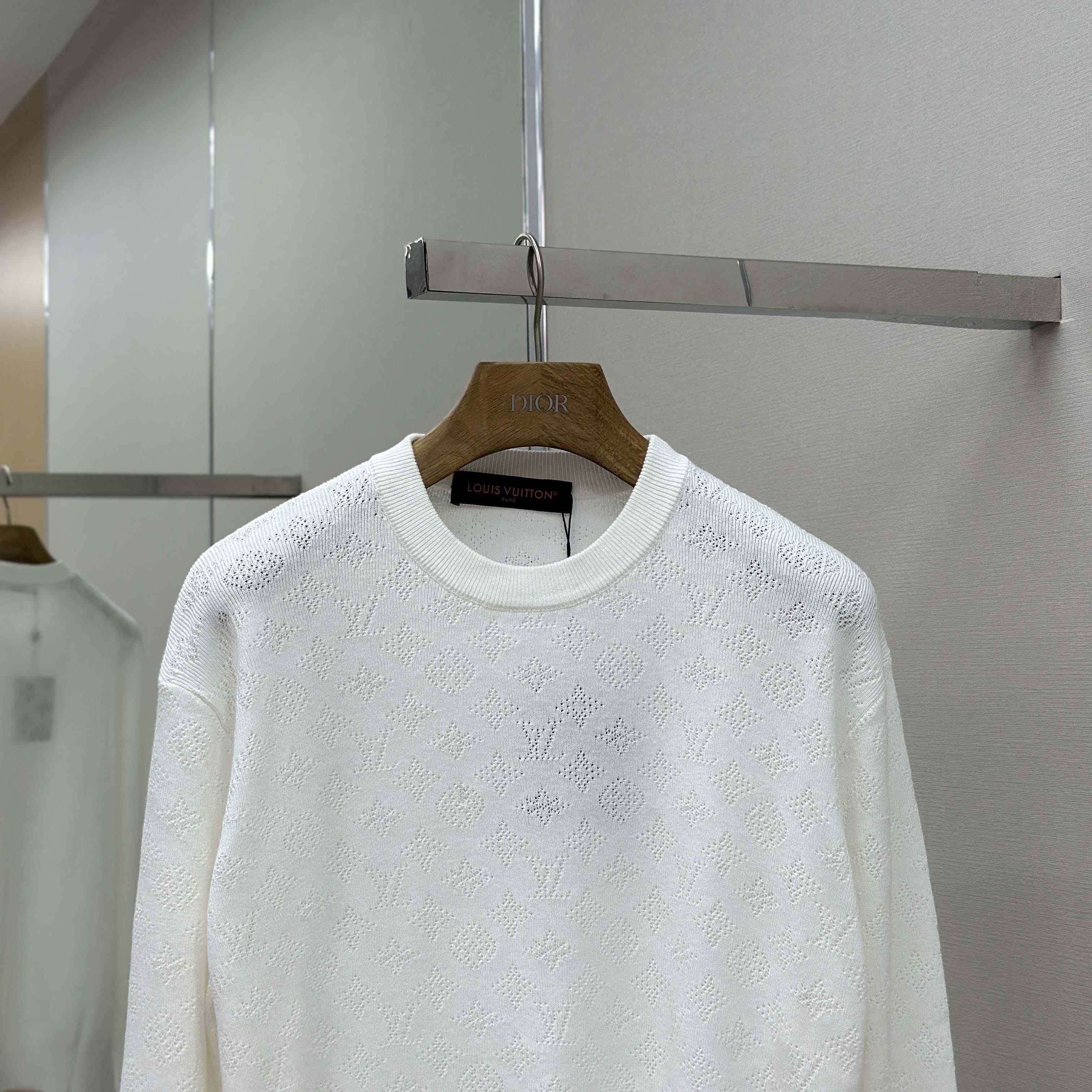 Louis Vuitton Monogram Pointelle Cotton Pullover   1AGJHC - DopestKickz