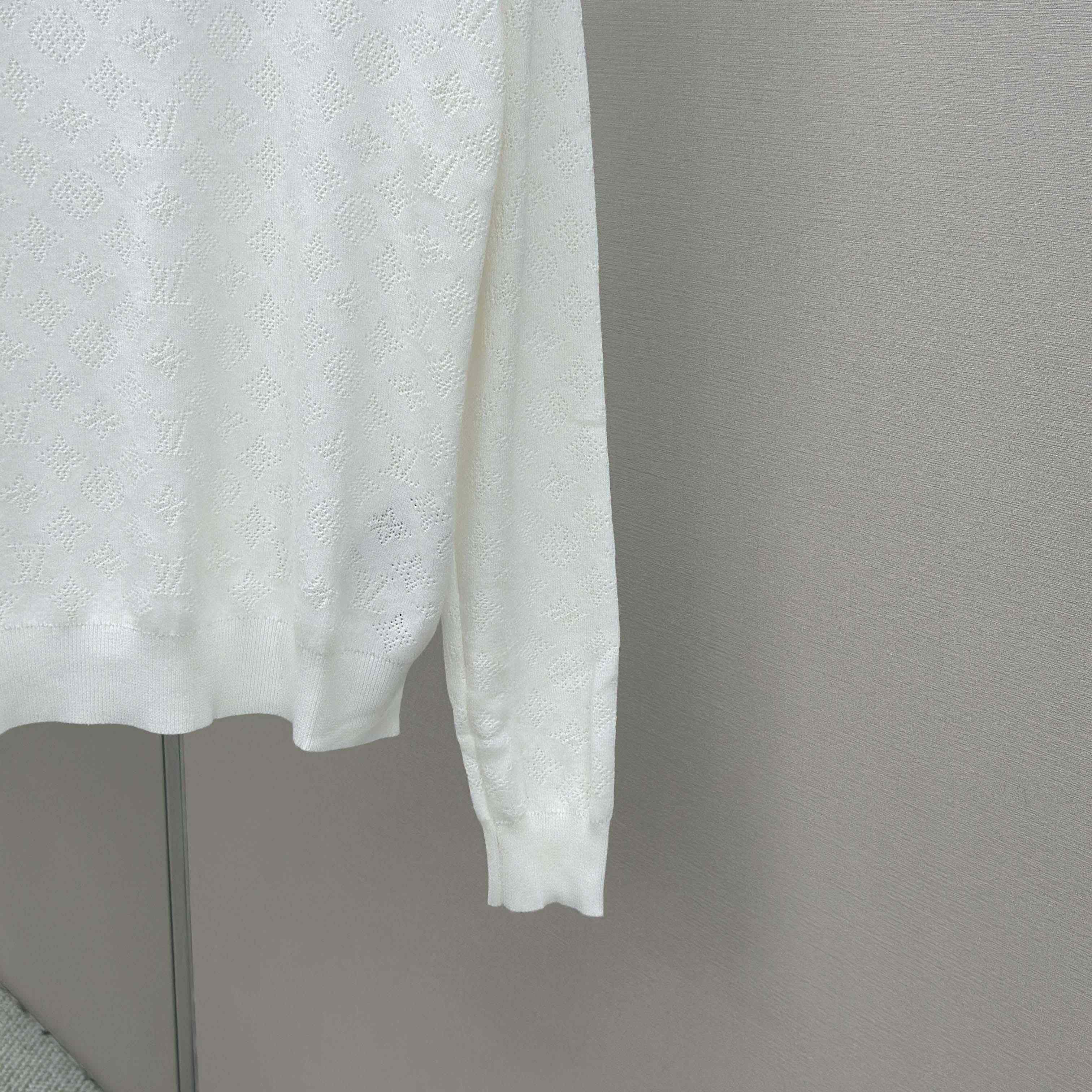 Louis Vuitton Monogram Pointelle Cotton Pullover   1AGJHC - DopestKickz