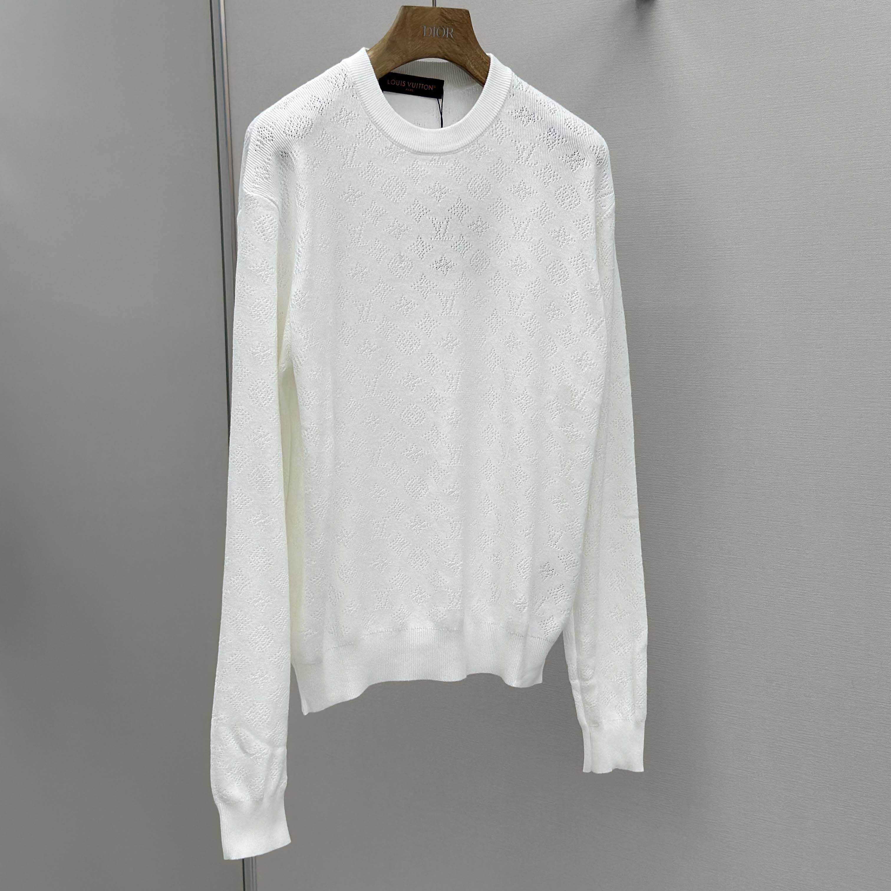 Louis Vuitton Monogram Pointelle Cotton Pullover   1AGJHC - DopestKickz
