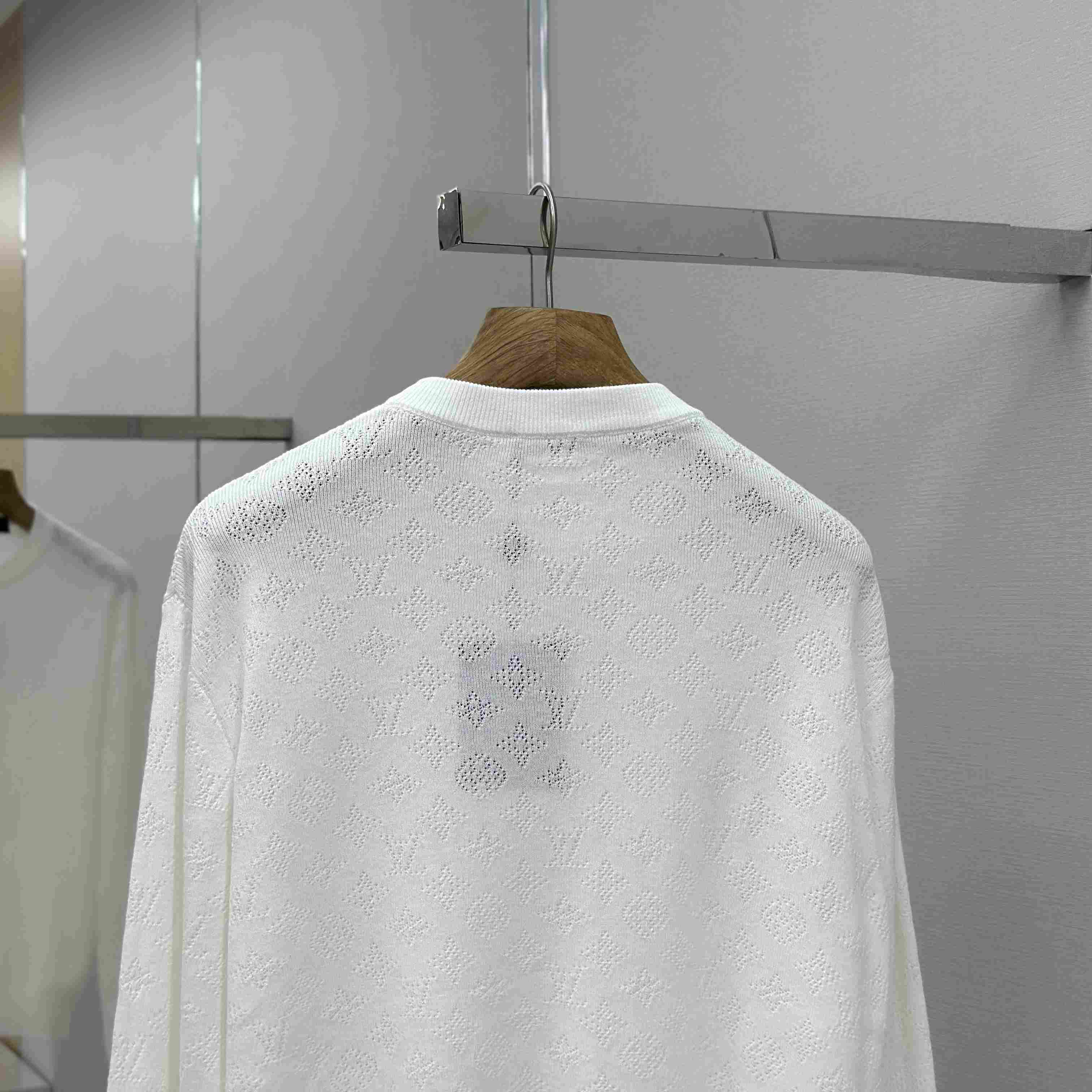 Louis Vuitton Monogram Pointelle Cotton Pullover   1AGJHC - DopestKickz