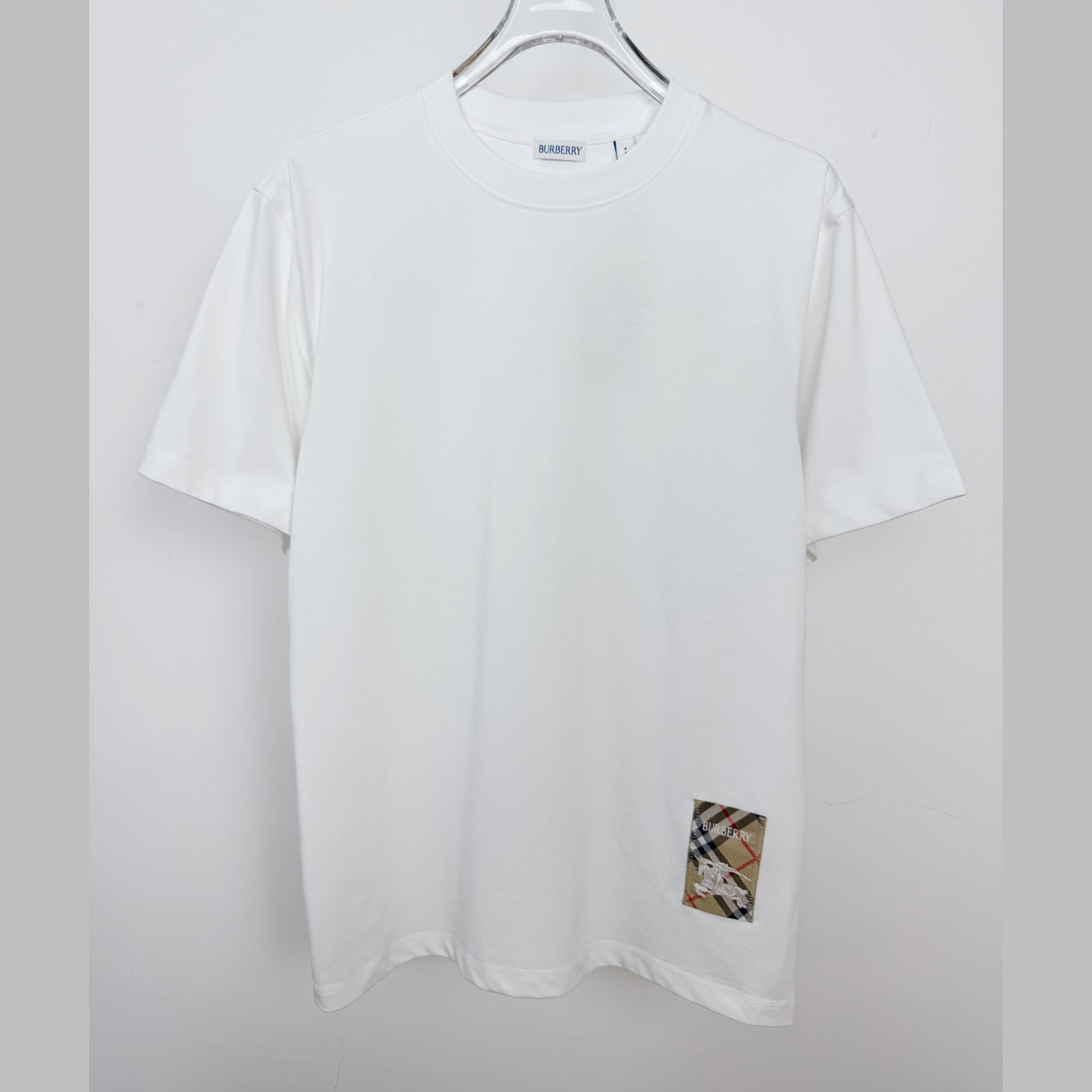 Burberry Check Label Cotton T-shirt  - DopestKickz