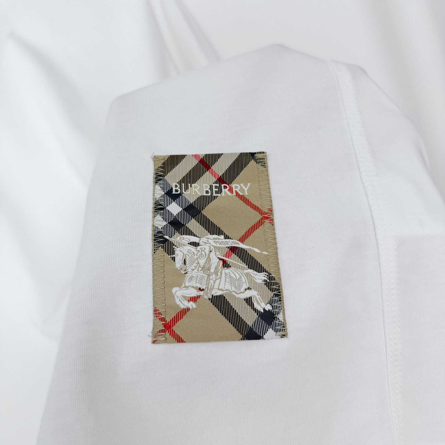 Burberry Check Label Cotton T-shirt  - DopestKickz