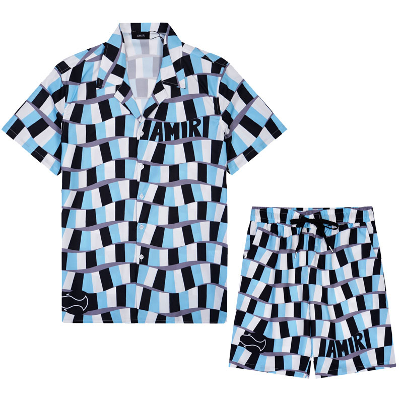 Amiri Silk Shirt And Short - DopestKickz